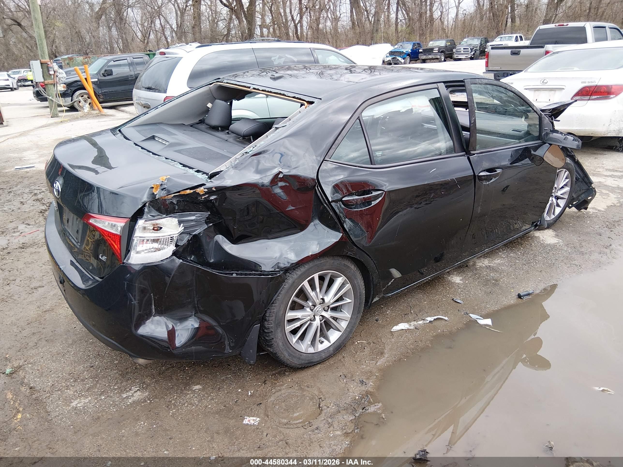 2015 Toyota Corolla Le Premium Black vin: 2T1BURHE0FC471954