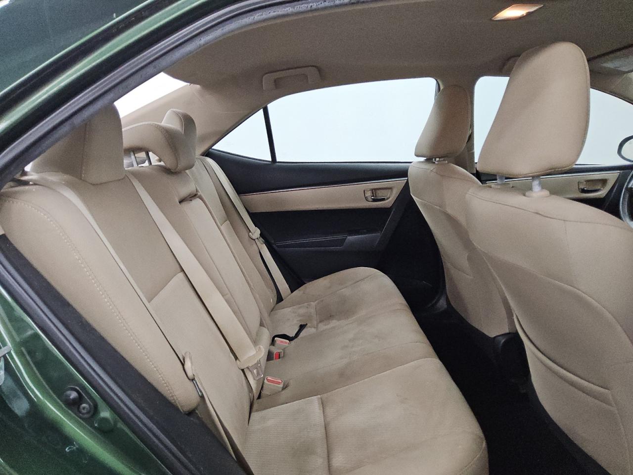 2015 Toyota Corolla Le Green vin: 2T1BURHE0FC473882 Damage: Left Rear Seat, Stained, Permanent