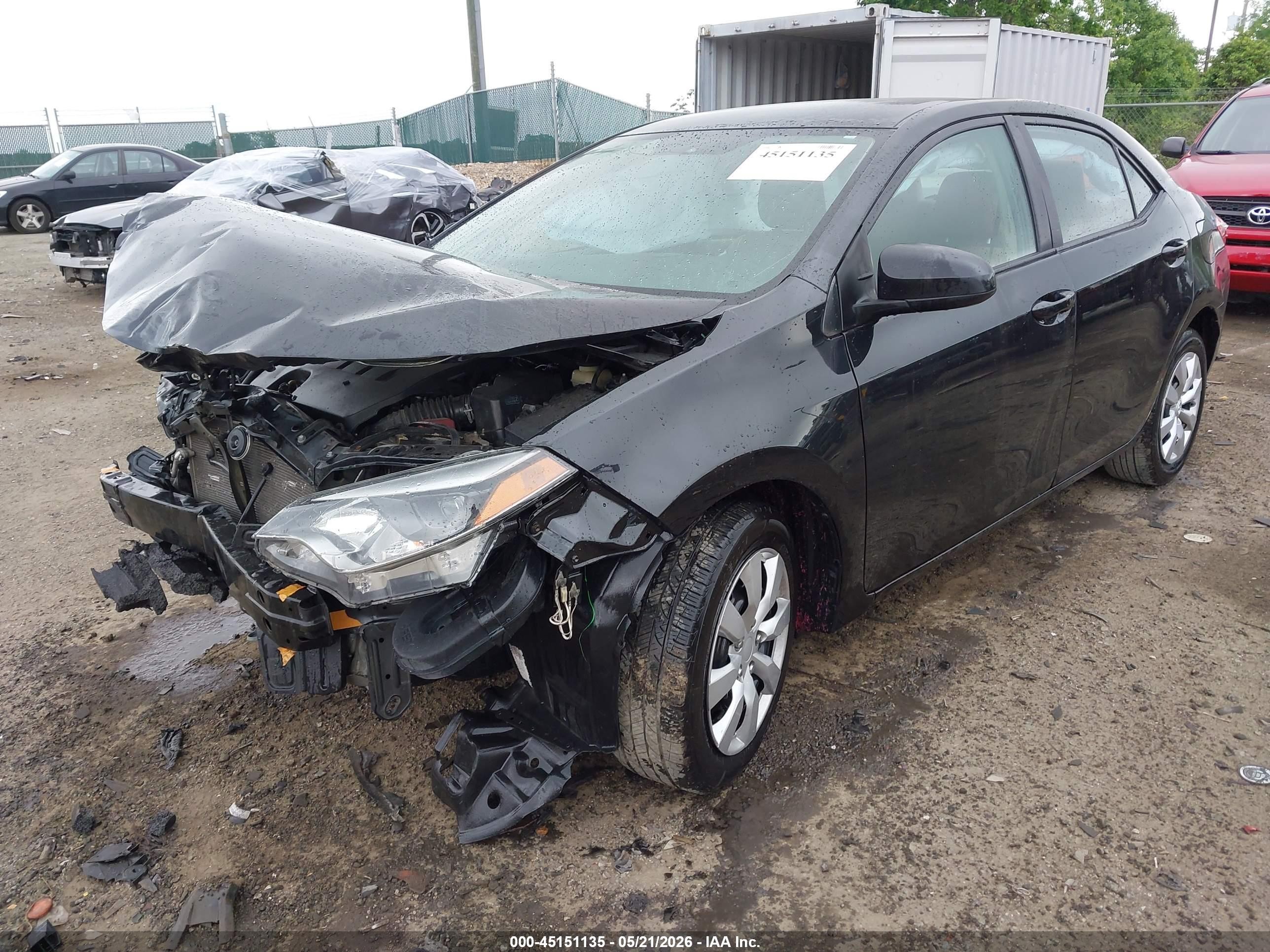 2016 Toyota Corolla Le Black vin: 2T1BURHE0GC637939
