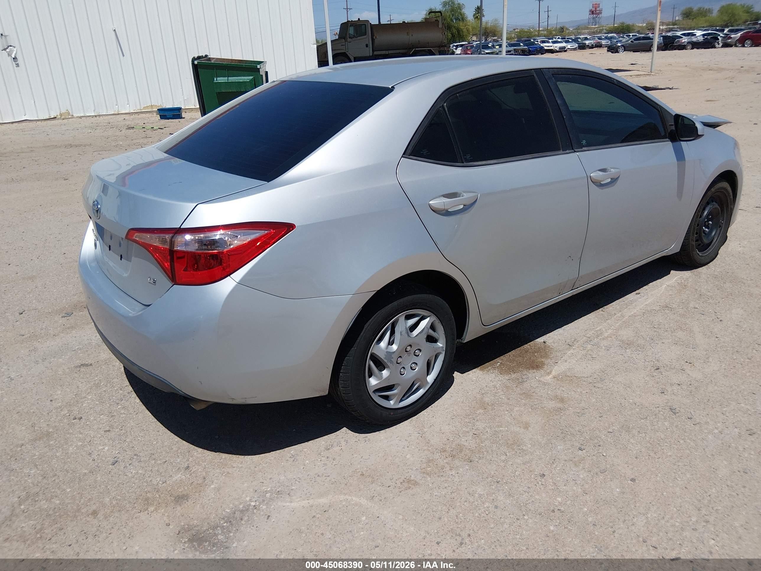 2017 Toyota Corolla Le Silver vin: 2T1BURHE0HC906314