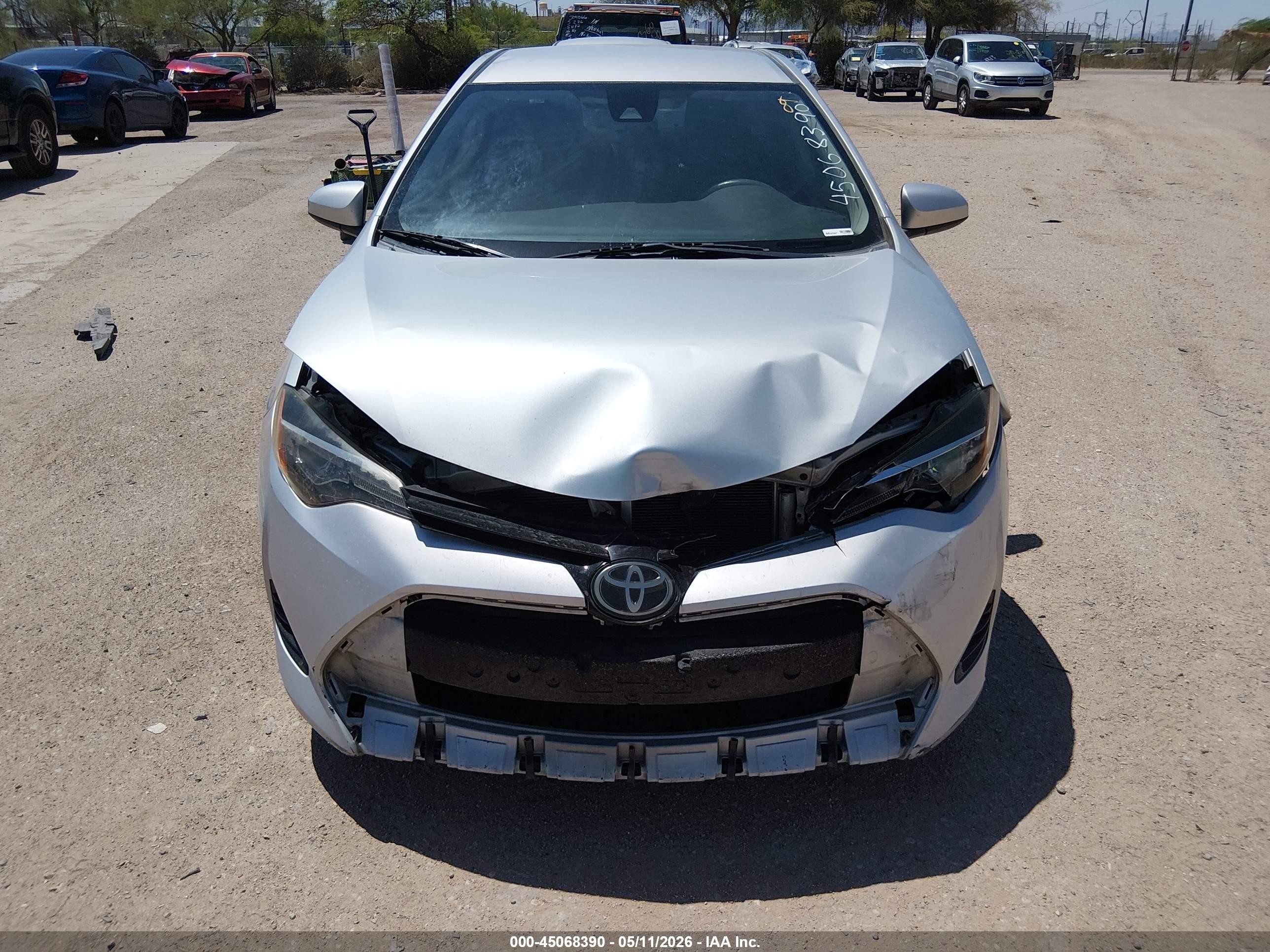 2017 Toyota Corolla Le Silver vin: 2T1BURHE0HC906314