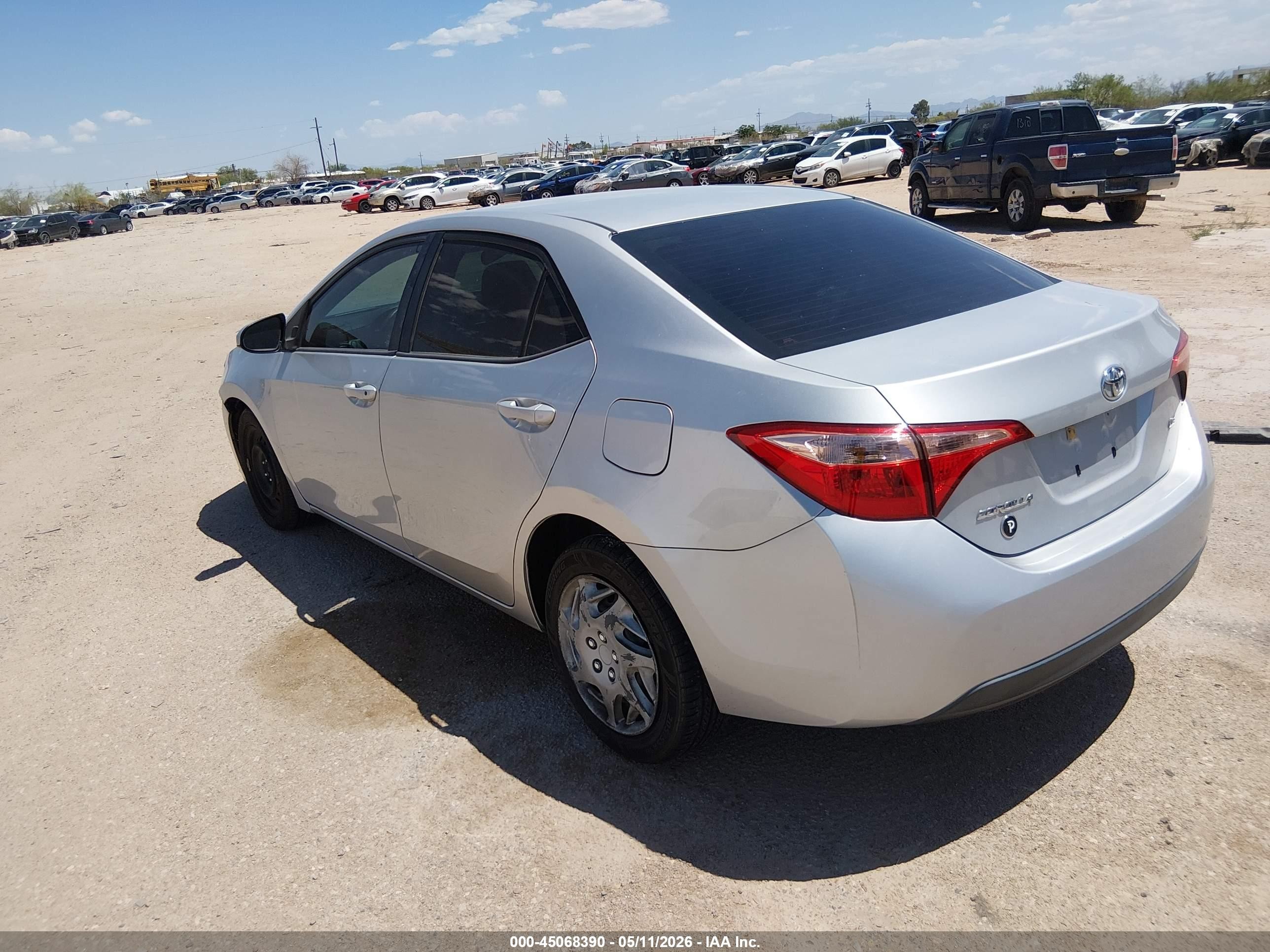 2017 Toyota Corolla Le Silver vin: 2T1BURHE0HC906314
