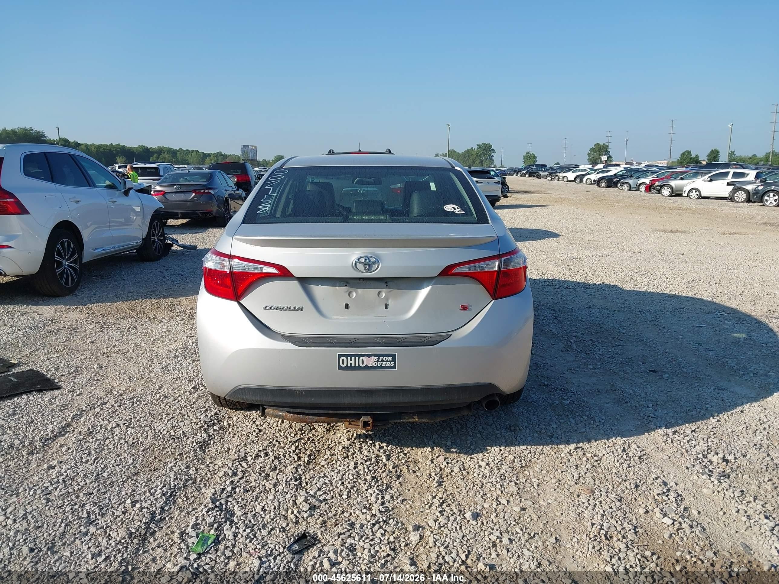 2014 Toyota Corolla S Plus Silver vin: 2T1BURHE1EC002158