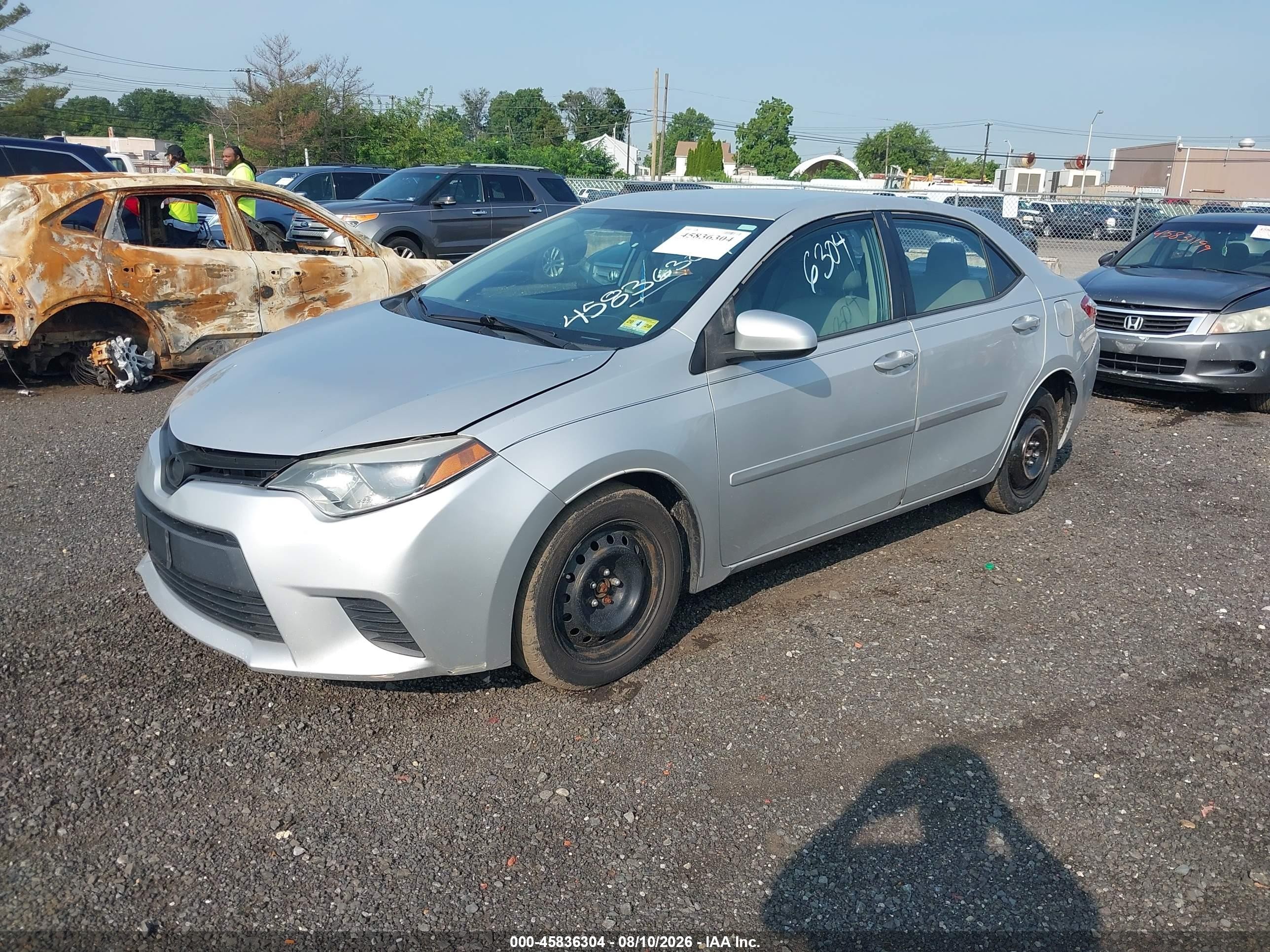 2014 Toyota Corolla Le Silver vin: 2T1BURHE1EC008302
