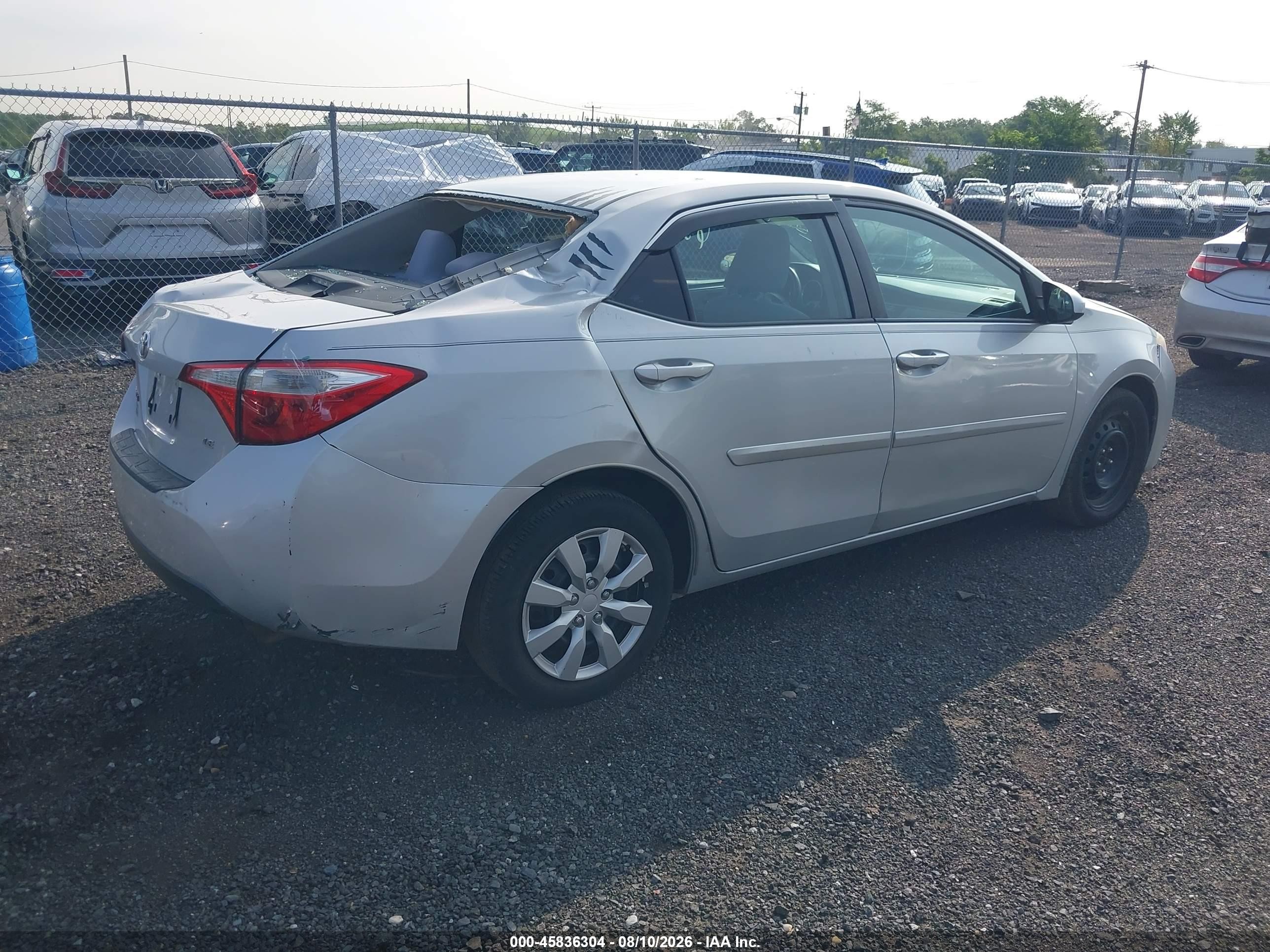 2014 Toyota Corolla Le Silver vin: 2T1BURHE1EC008302