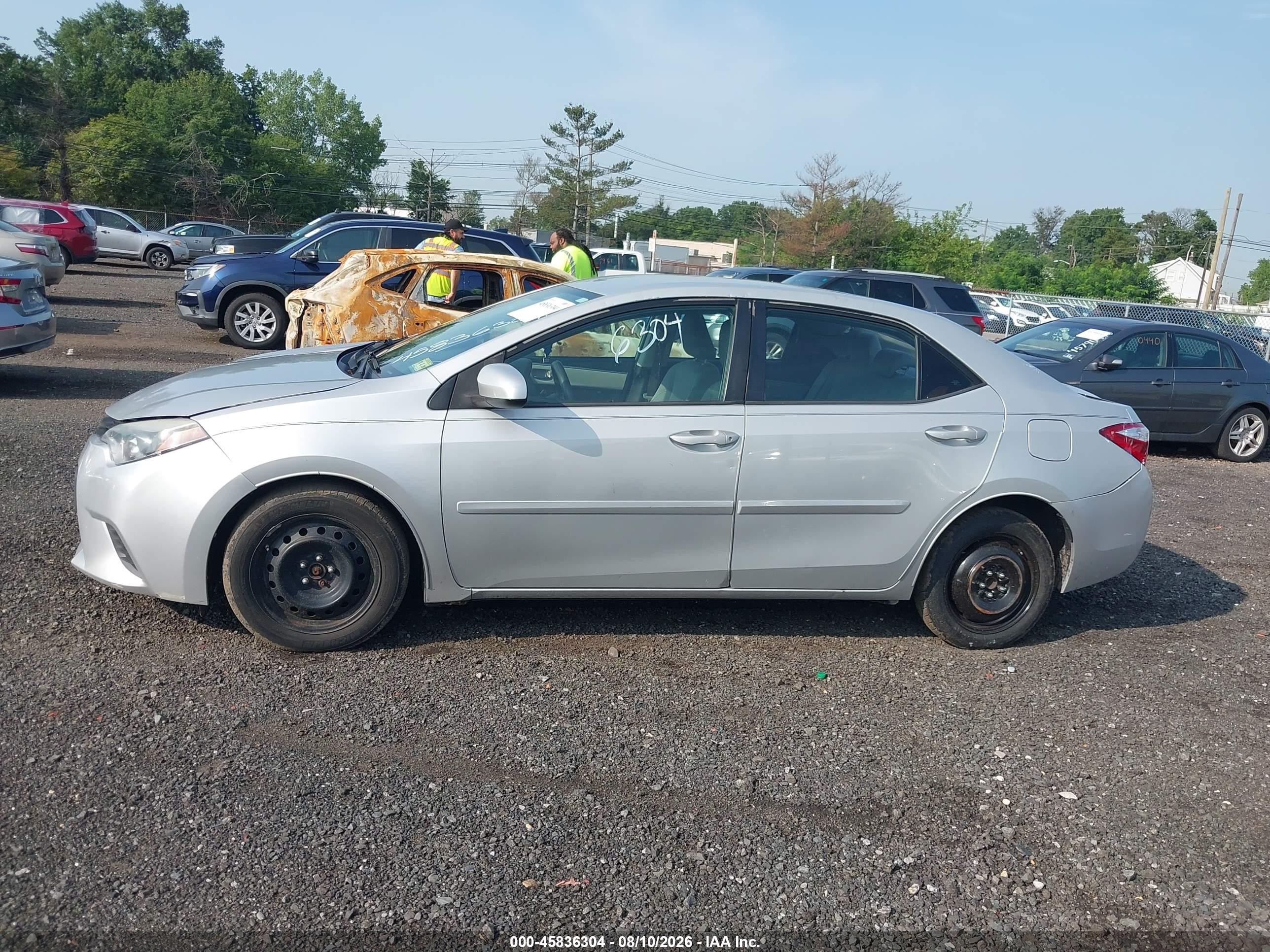 2014 Toyota Corolla Le Silver vin: 2T1BURHE1EC008302