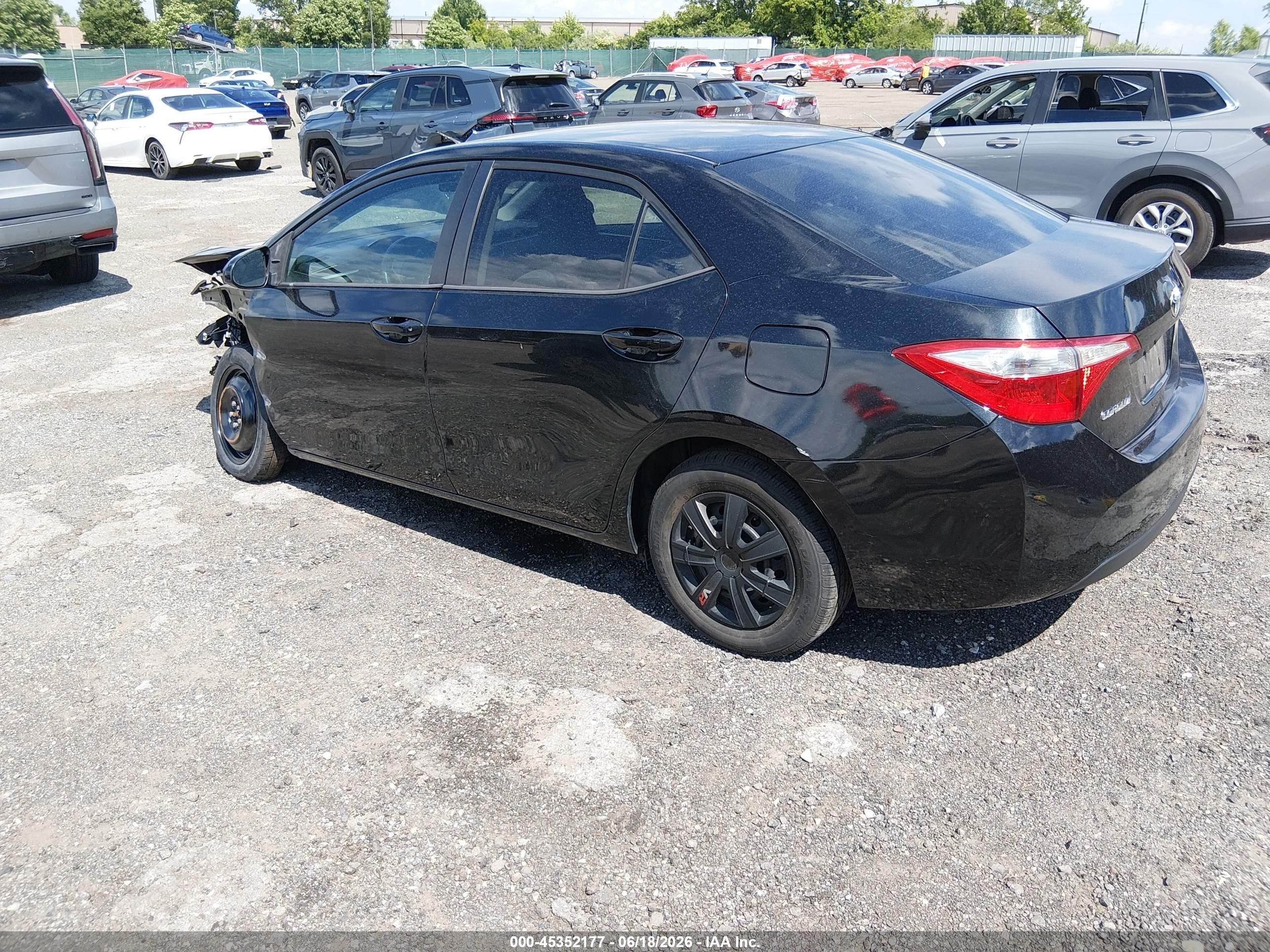 2014 Toyota Corolla L Black vin: 2T1BURHE1EC008770