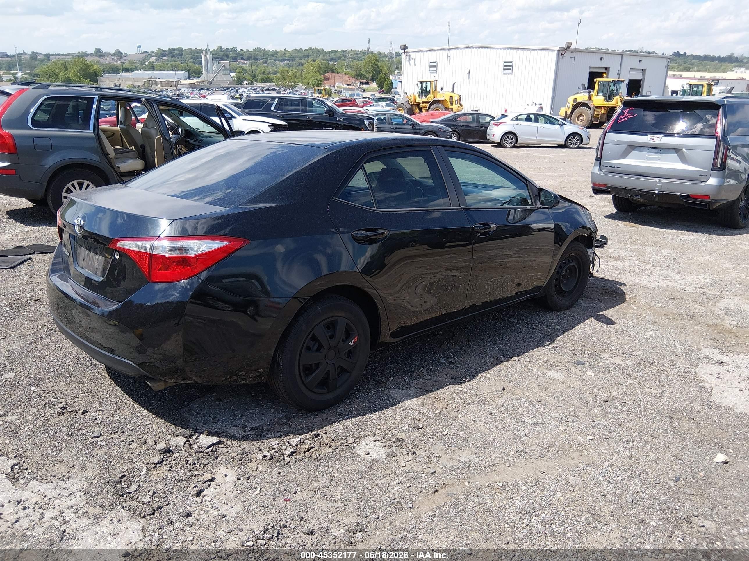 2014 Toyota Corolla L Black vin: 2T1BURHE1EC008770