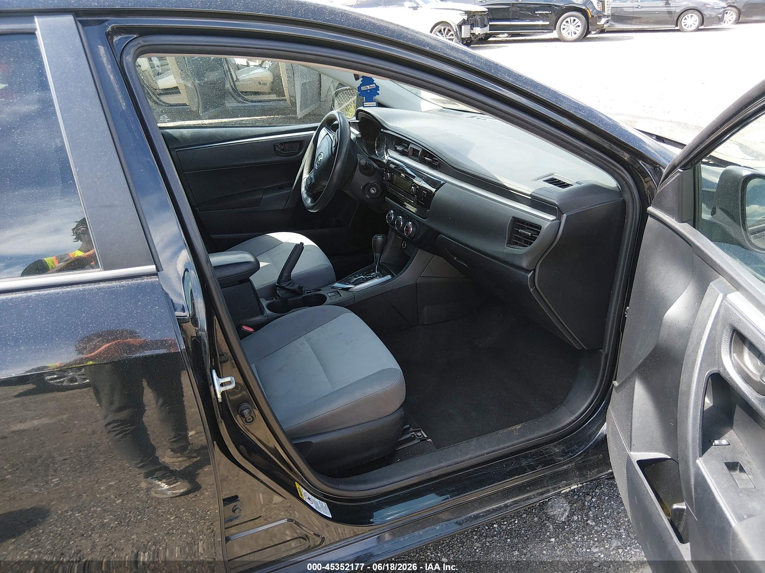 2014 Toyota Corolla L Black vin: 2T1BURHE1EC008770
