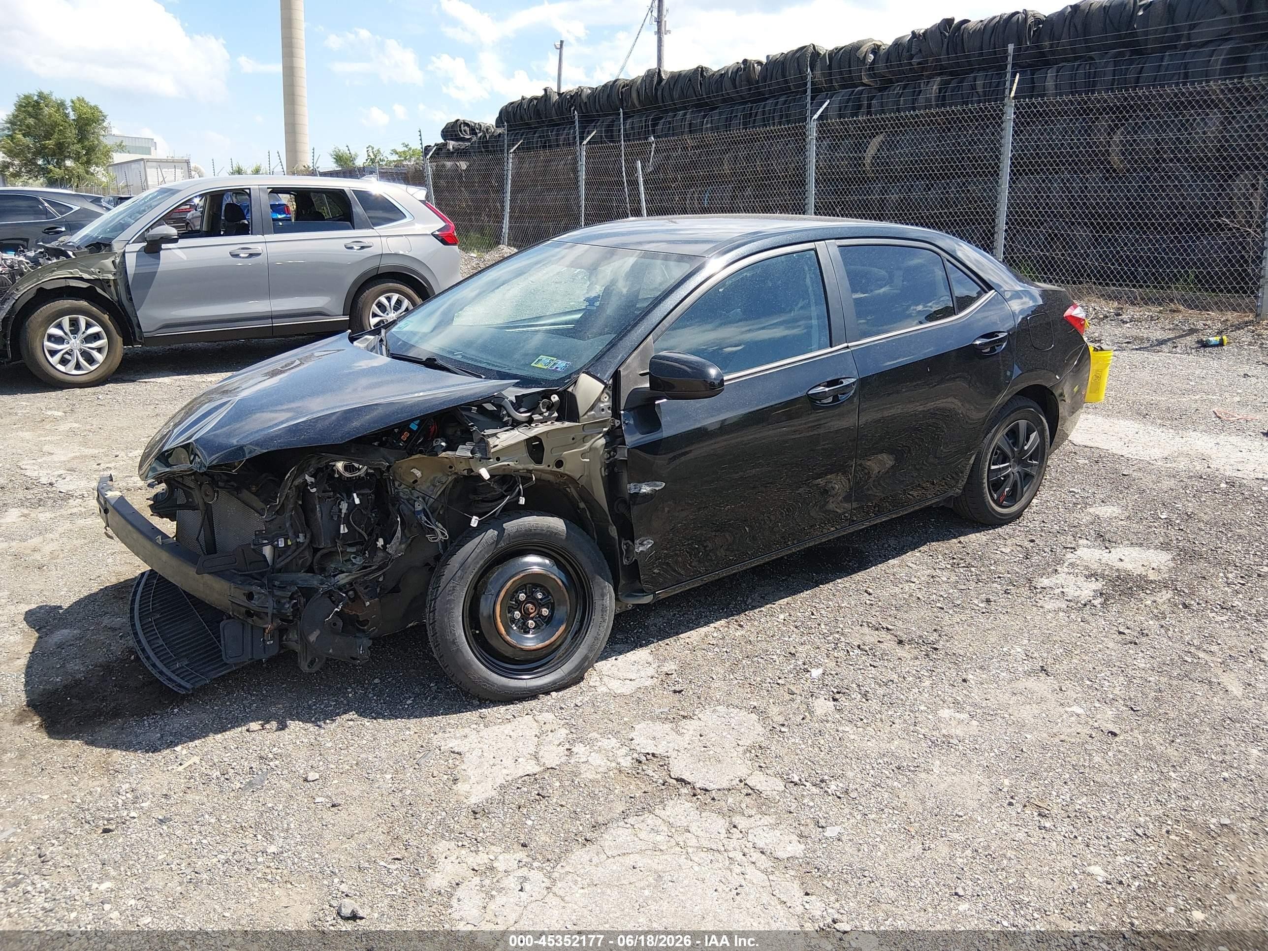 2014 Toyota Corolla L Black vin: 2T1BURHE1EC008770