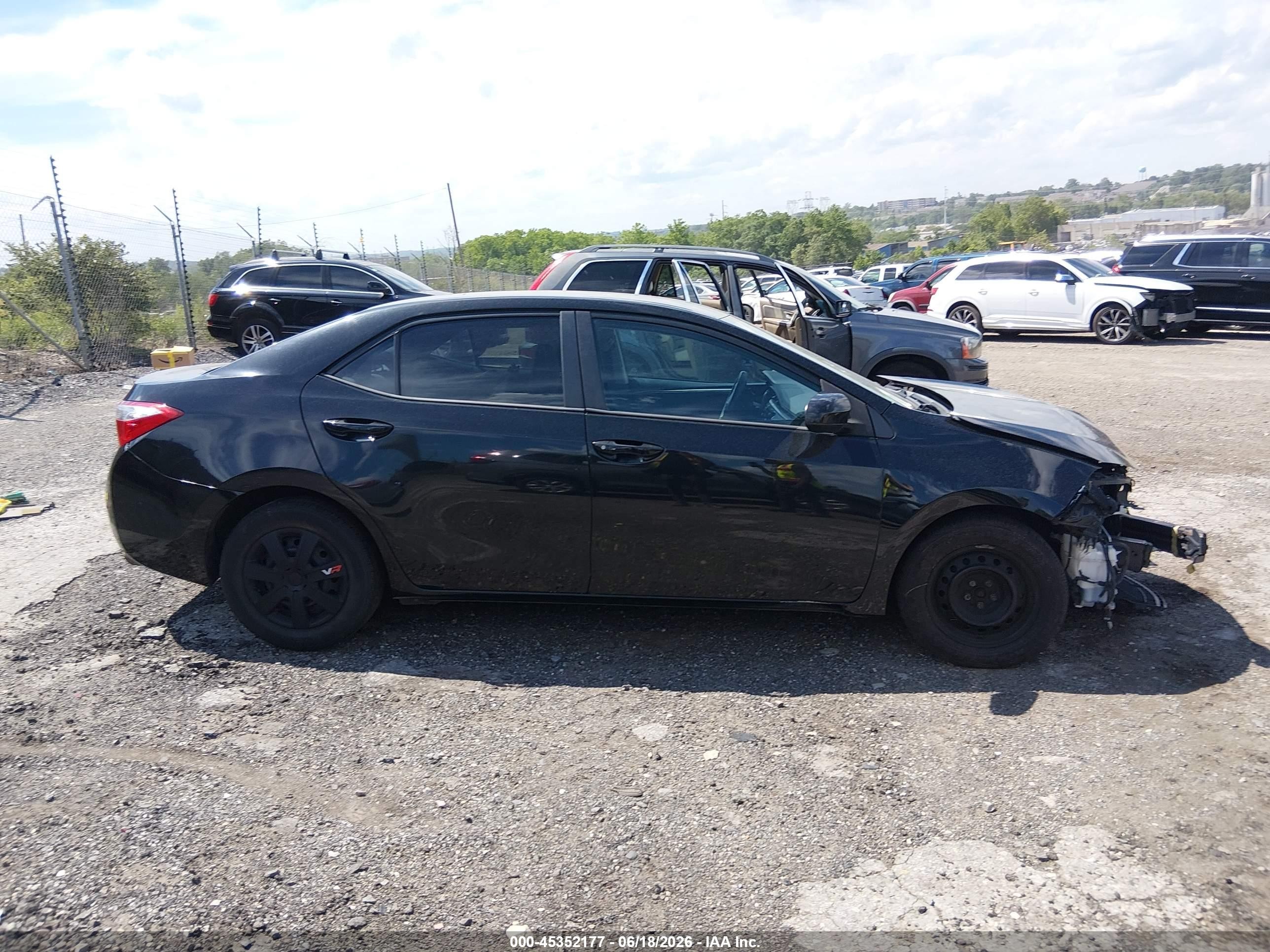 2014 Toyota Corolla L Black vin: 2T1BURHE1EC008770
