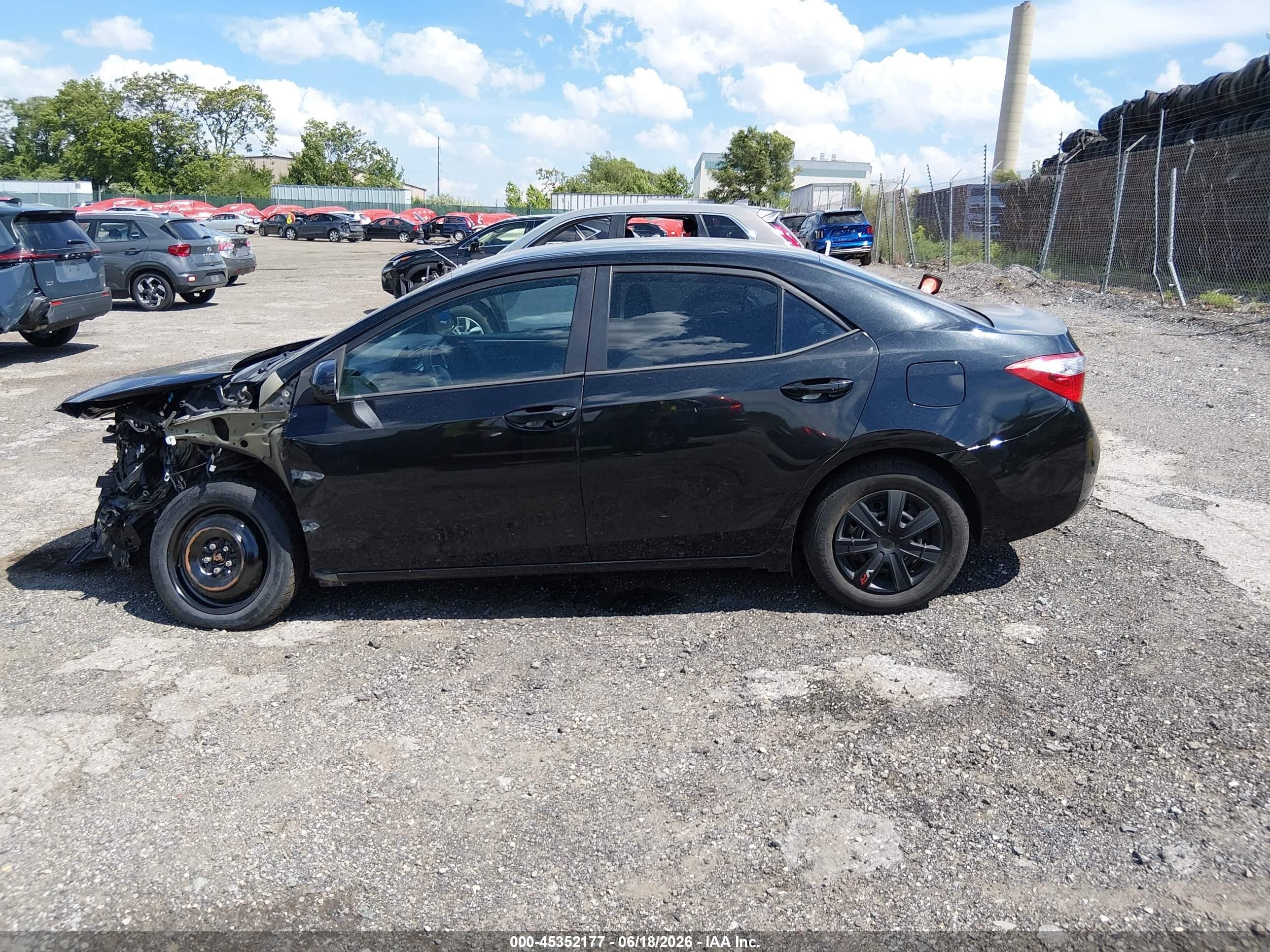 2014 Toyota Corolla L Black vin: 2T1BURHE1EC008770