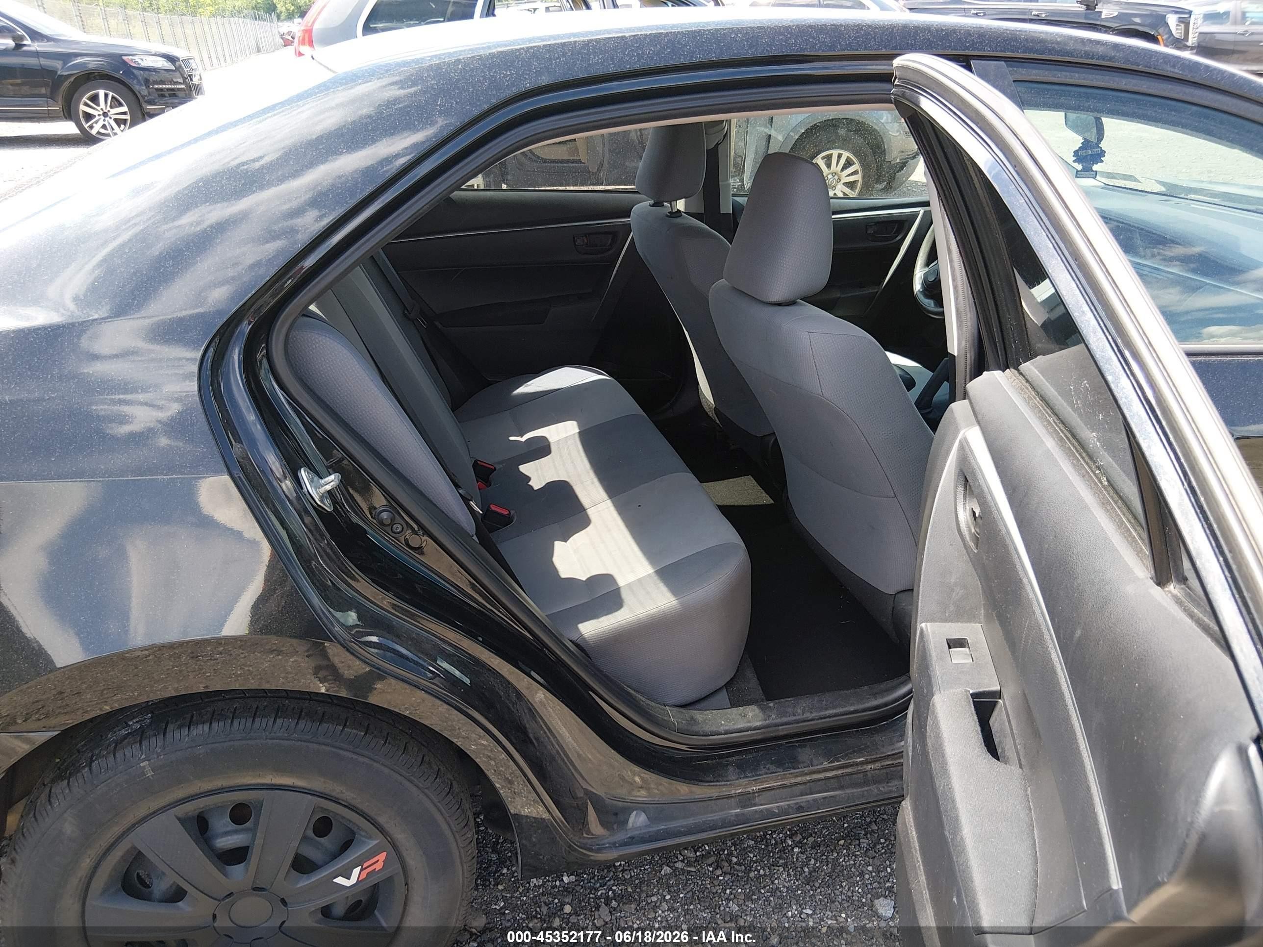 2014 Toyota Corolla L Black vin: 2T1BURHE1EC008770