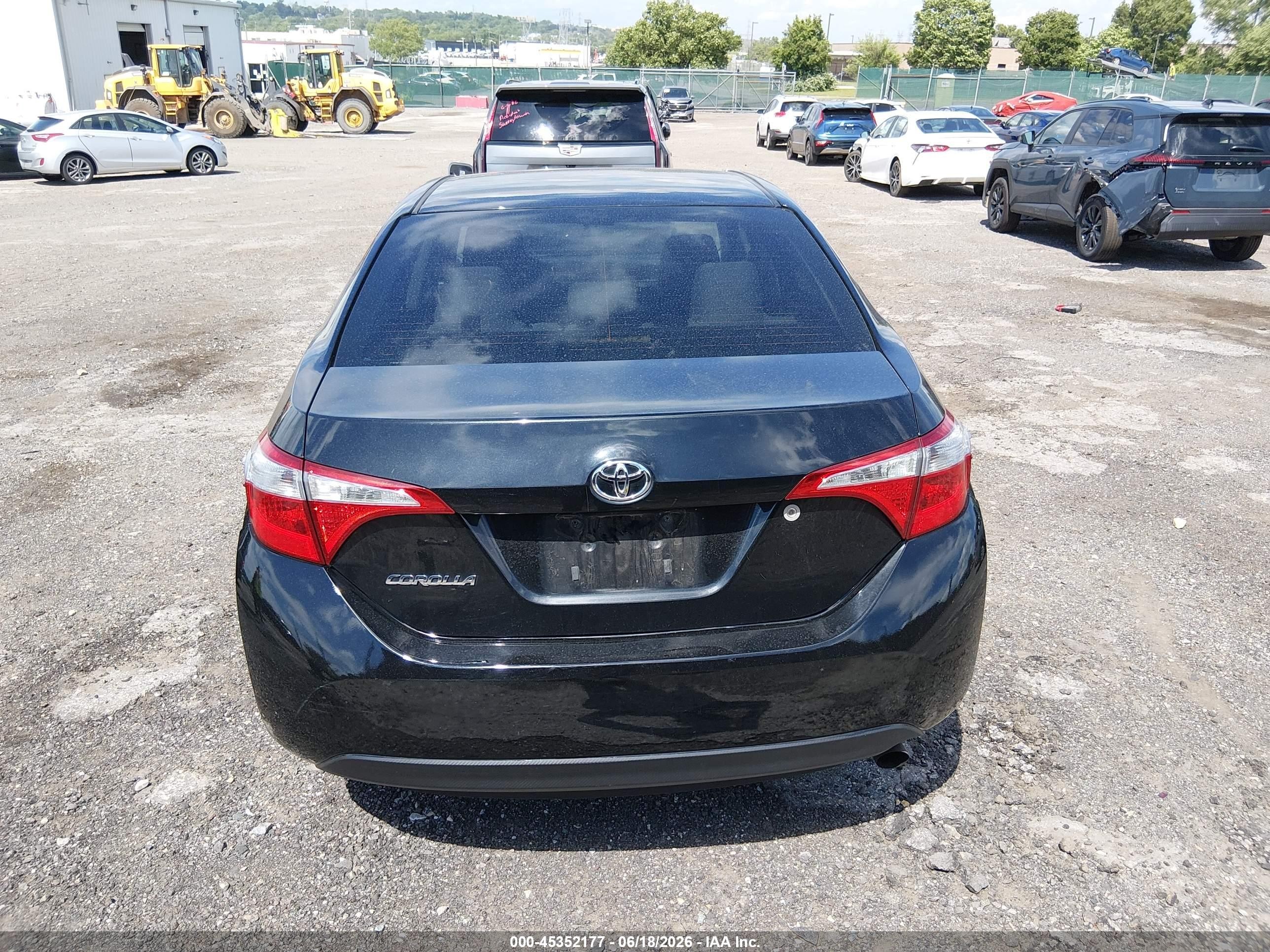 2014 Toyota Corolla L Black vin: 2T1BURHE1EC008770