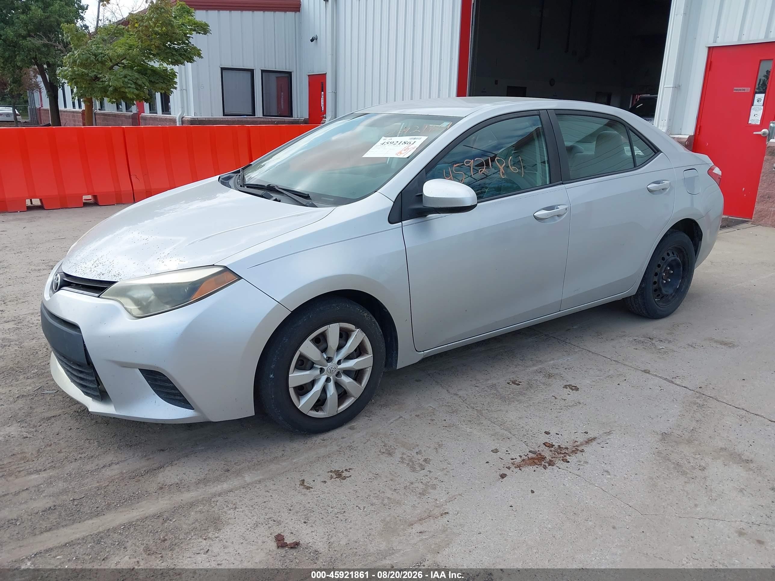 2014 Toyota Corolla Le Silver vin: 2T1BURHE1EC015749