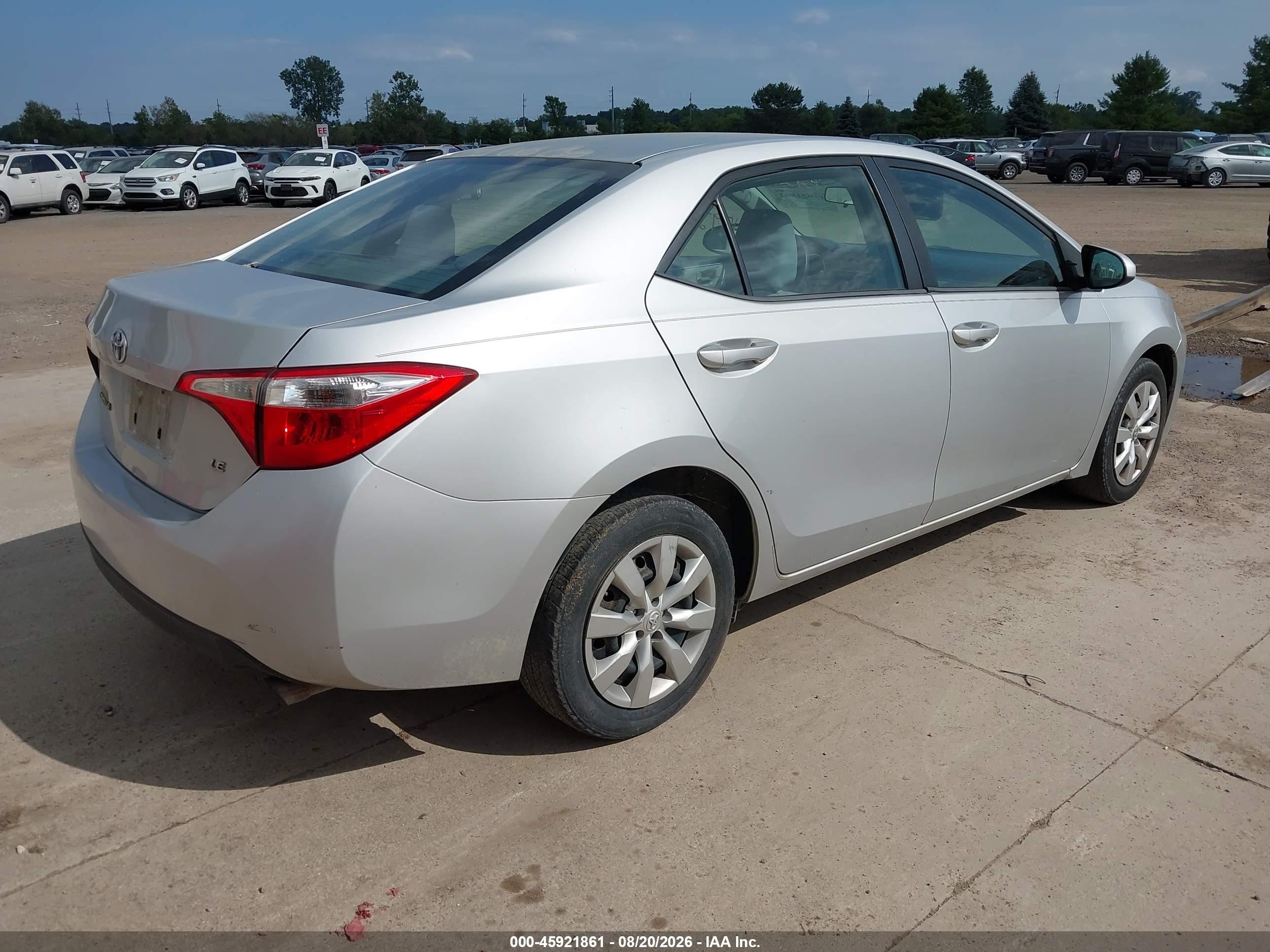 2014 Toyota Corolla Le Silver vin: 2T1BURHE1EC015749