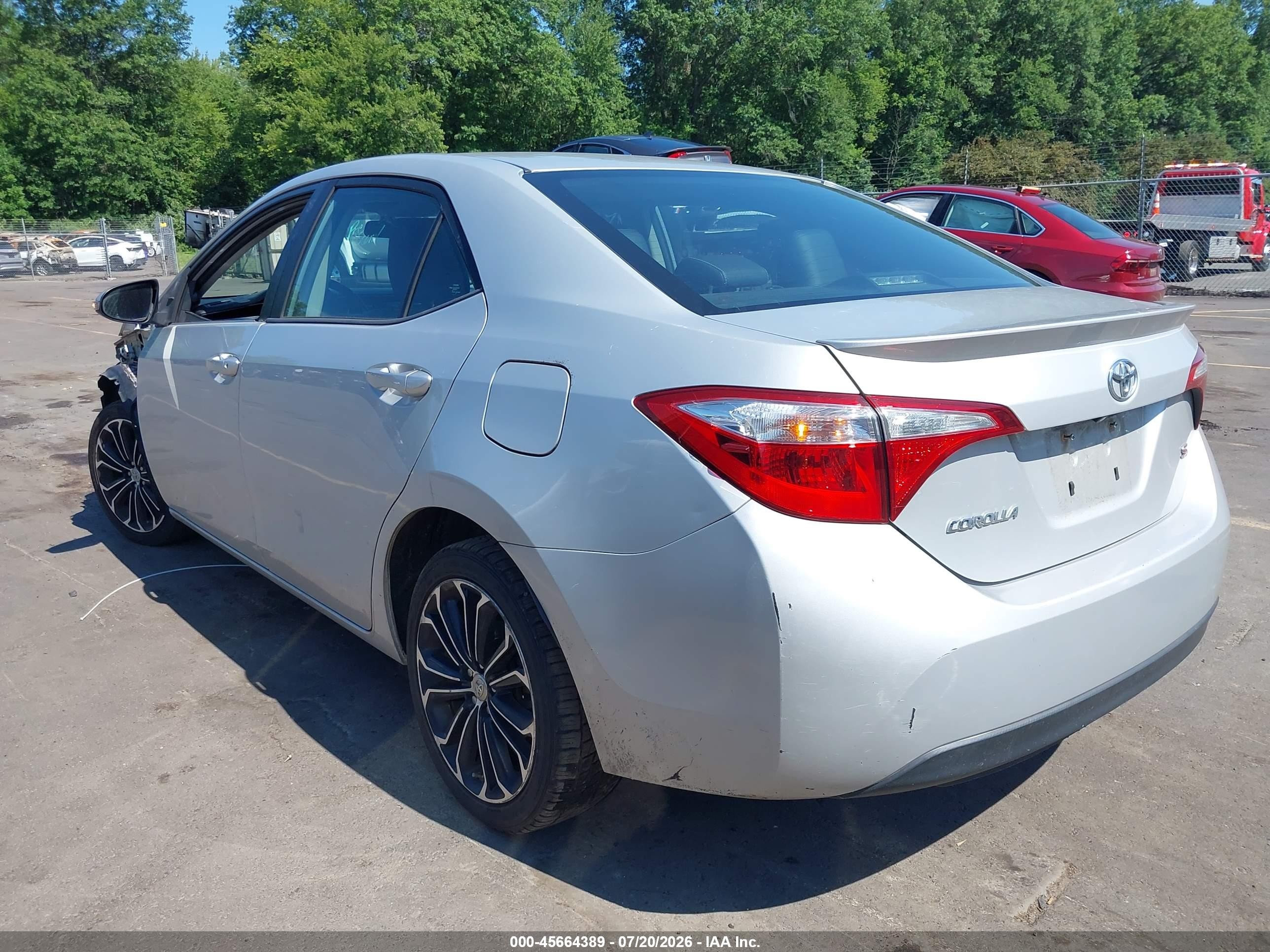 2014 Toyota Corolla S Plus Silver vin: 2T1BURHE1EC018330