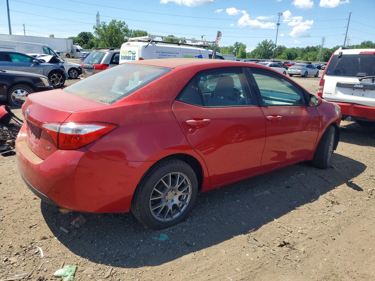 2014 Toyota Corolla Le Red vin: 2T1BURHE1EC032423