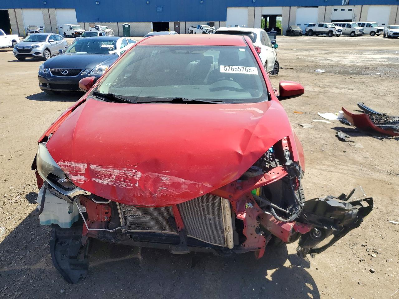 2014 Toyota Corolla Le Red vin: 2T1BURHE1EC032423