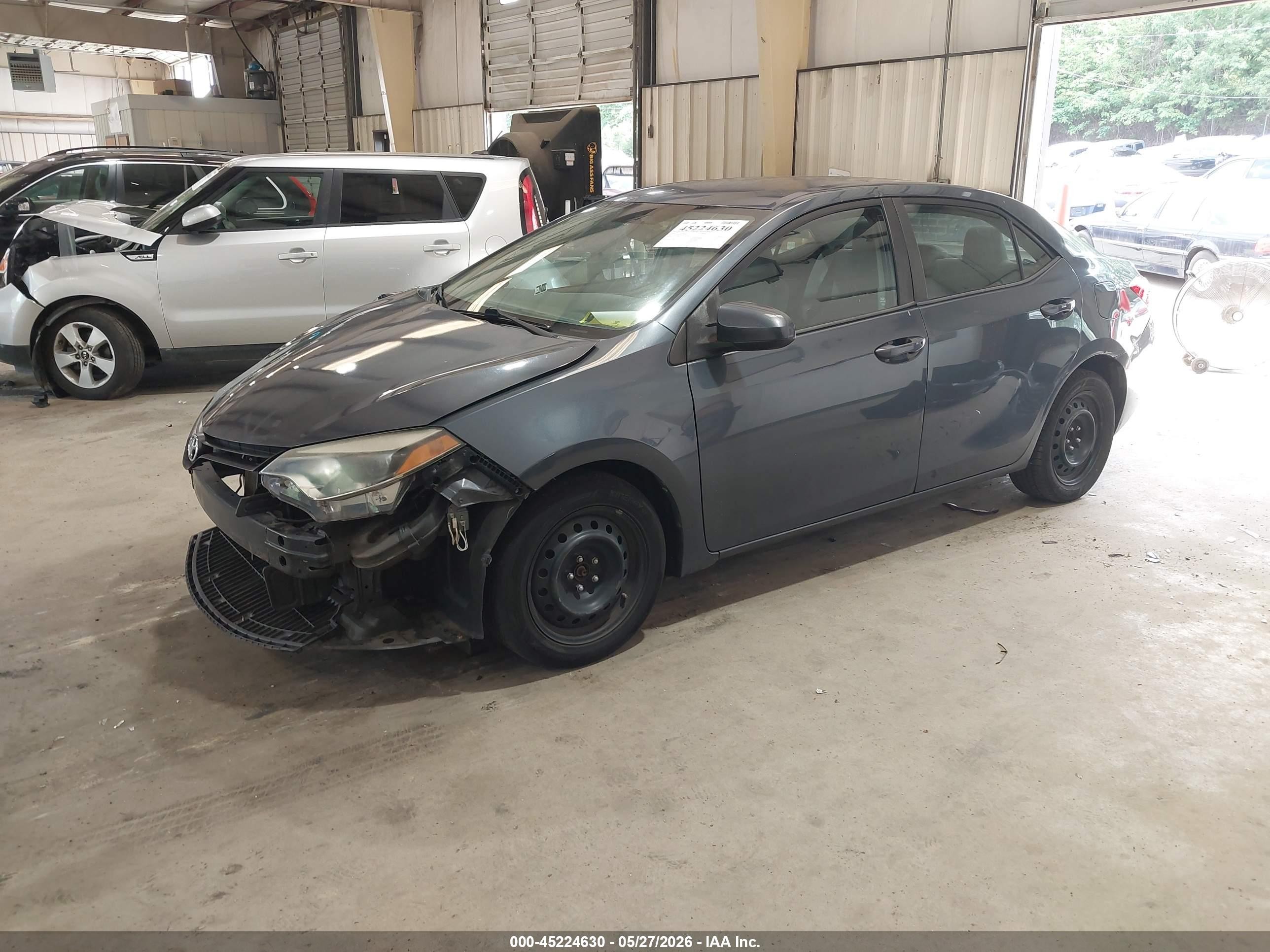 2014 Toyota Corolla Le Gray vin: 2T1BURHE1EC043390