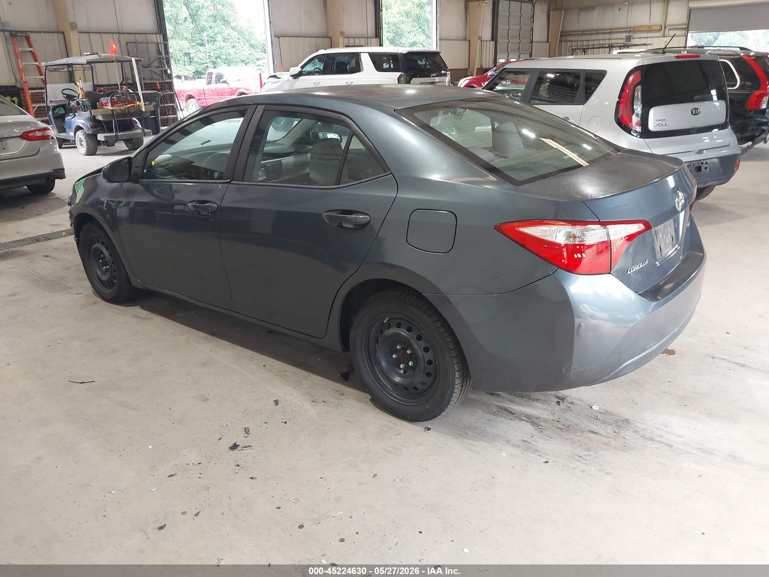 2014 Toyota Corolla Le Gray vin: 2T1BURHE1EC043390