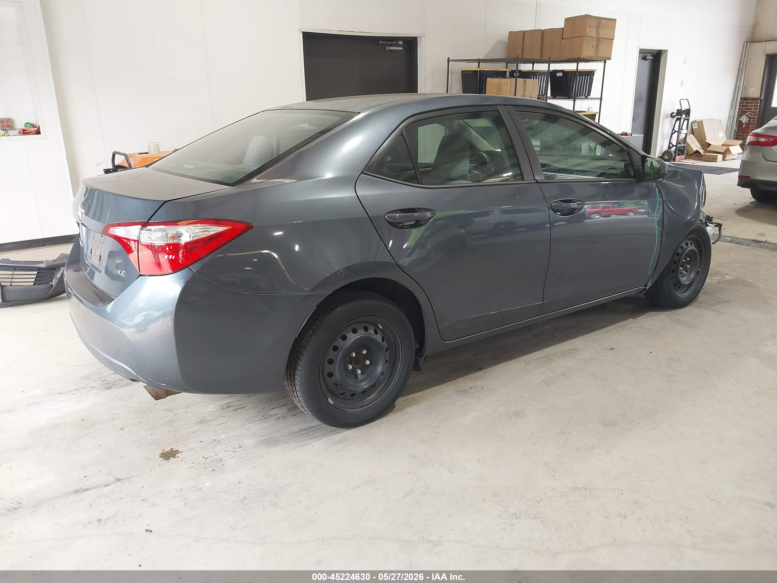 2014 Toyota Corolla Le Gray vin: 2T1BURHE1EC043390