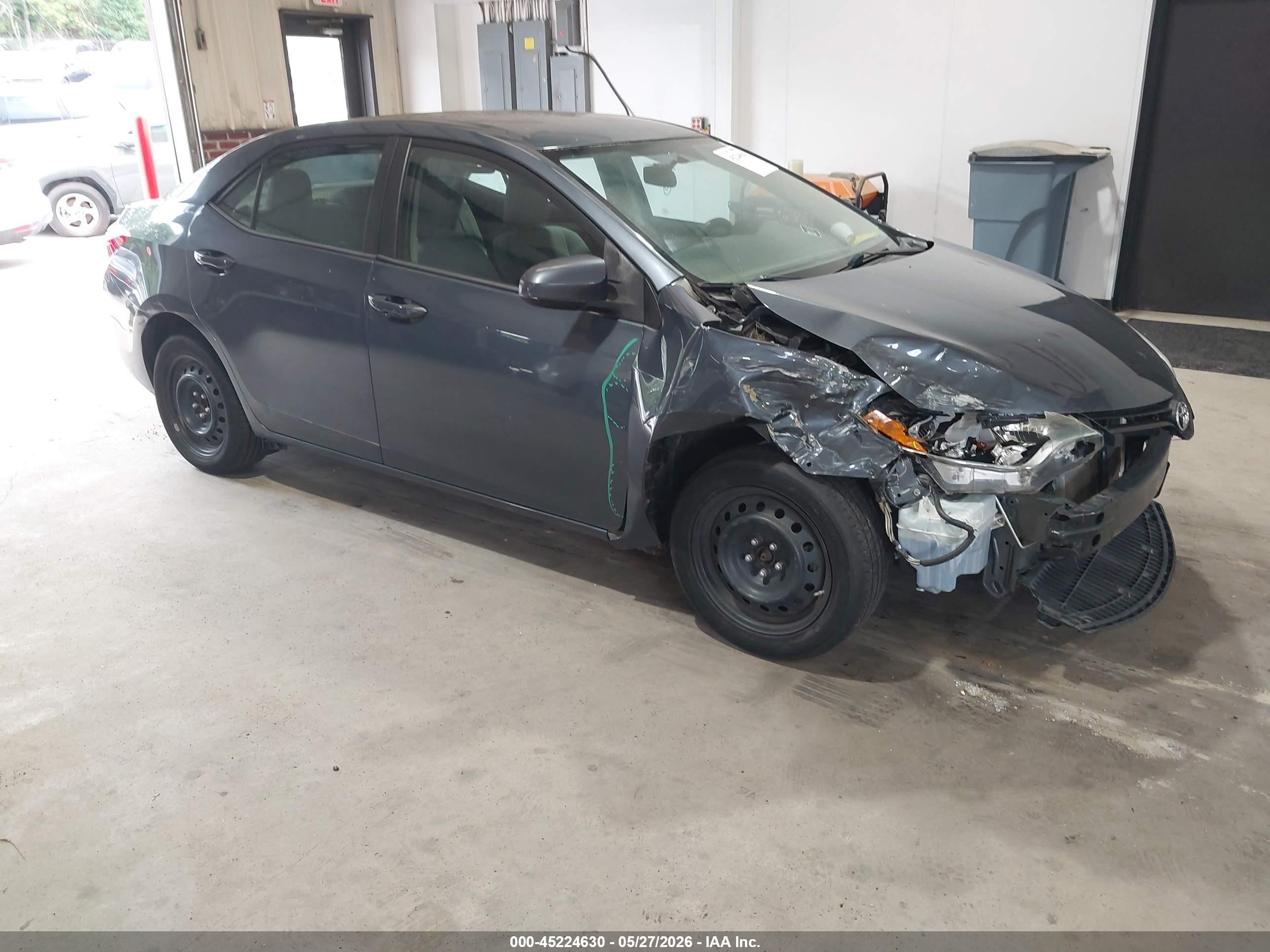 2014 Toyota Corolla Le Gray vin: 2T1BURHE1EC043390