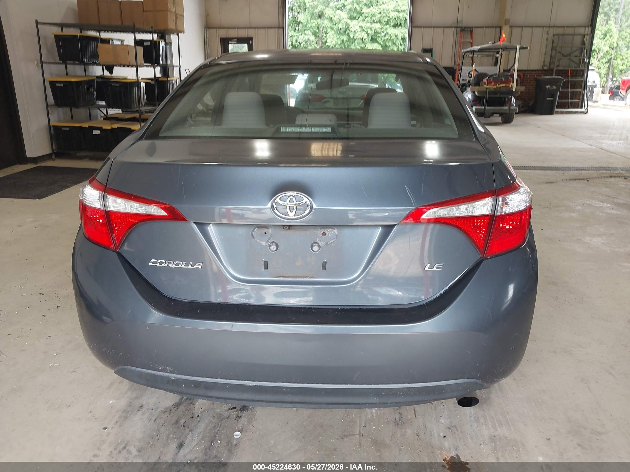 2014 Toyota Corolla Le Gray vin: 2T1BURHE1EC043390