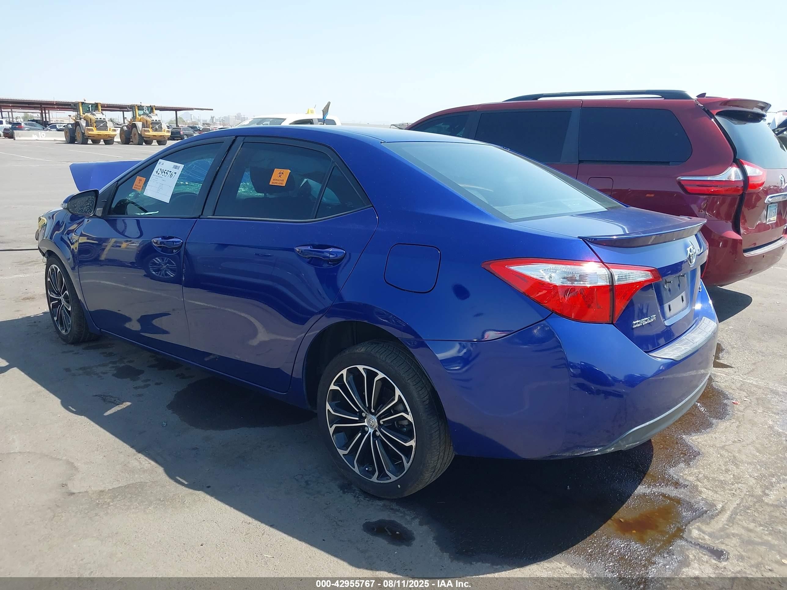 2014 Toyota Corolla S Plus Blue vin: 2T1BURHE1EC044572