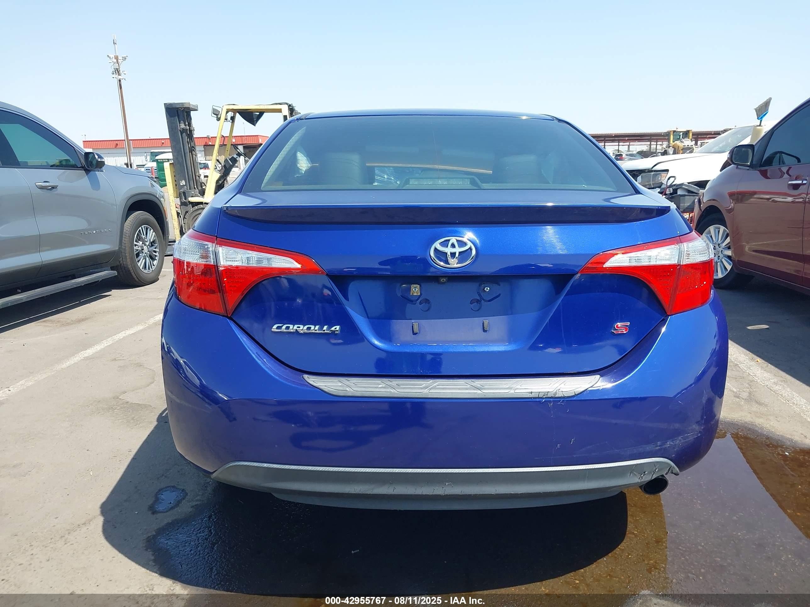 2014 Toyota Corolla S Plus Blue vin: 2T1BURHE1EC044572