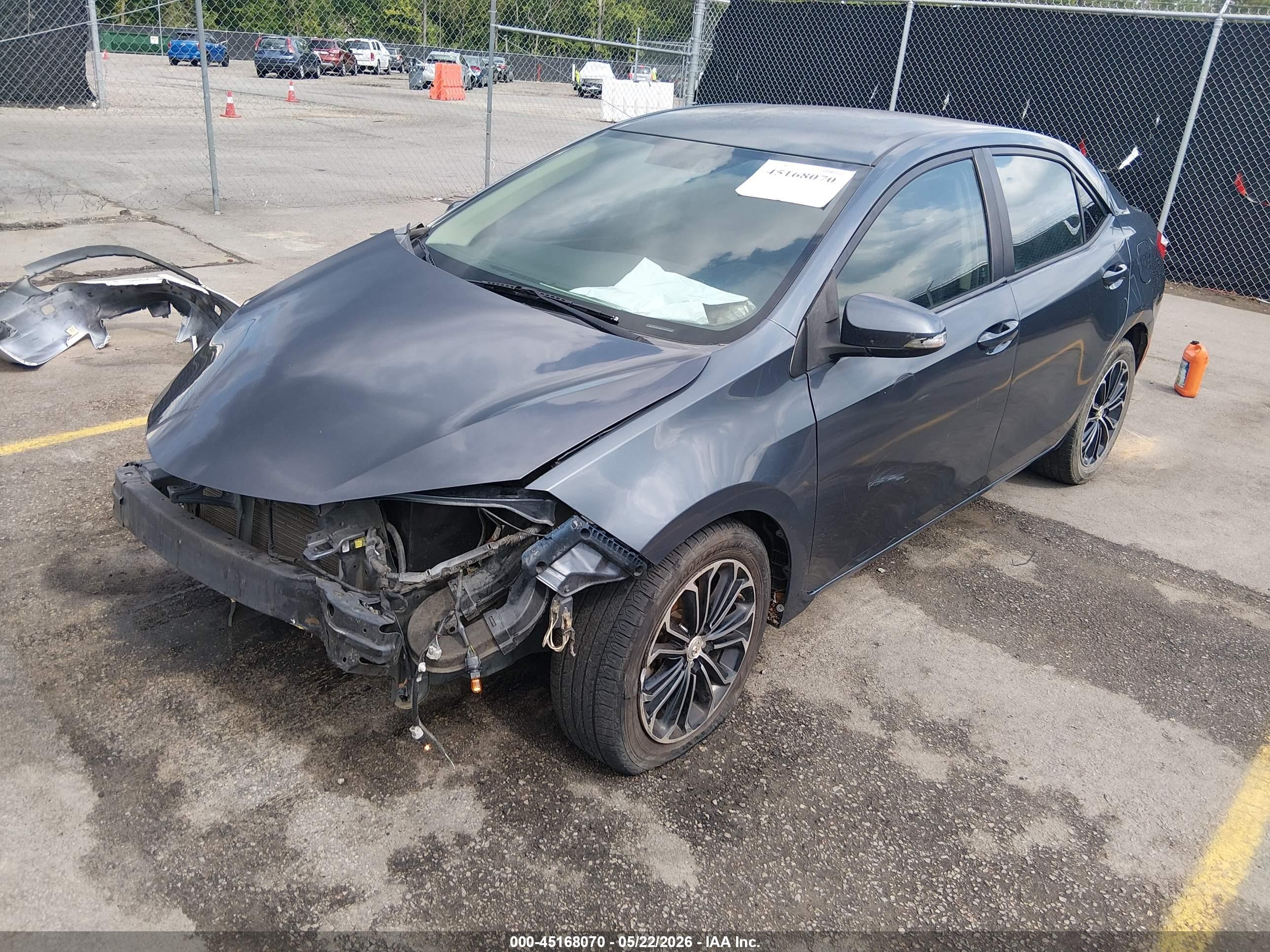 2014 Toyota Corolla S Plus Gray vin: 2T1BURHE1EC058651