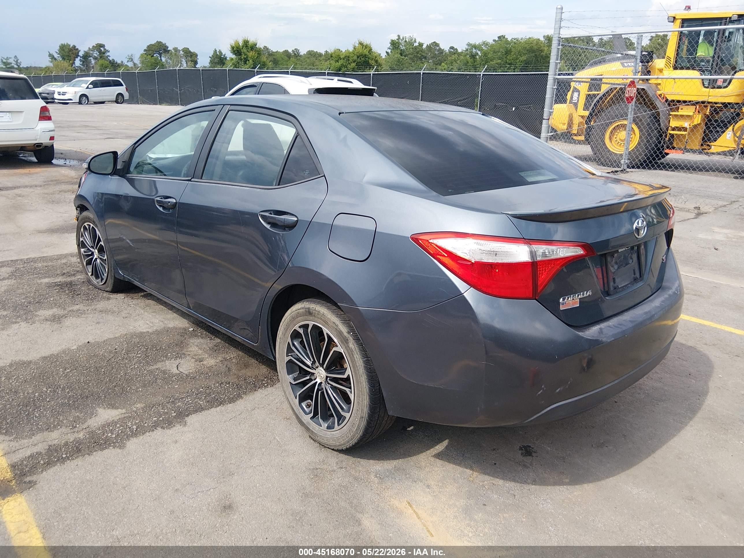 2014 Toyota Corolla S Plus Gray vin: 2T1BURHE1EC058651