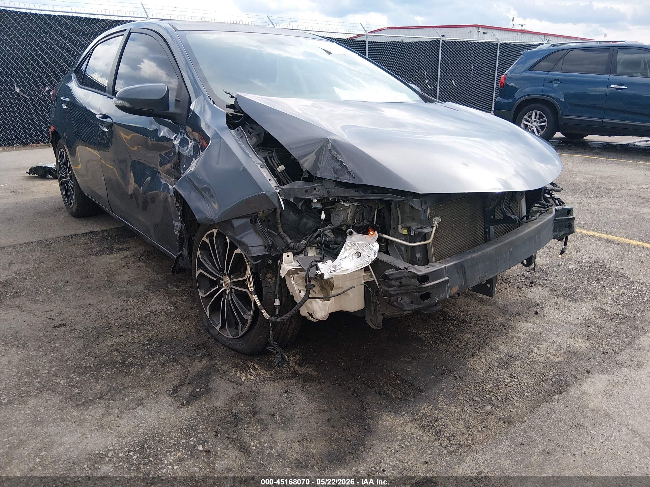 2014 Toyota Corolla S Plus Gray vin: 2T1BURHE1EC058651