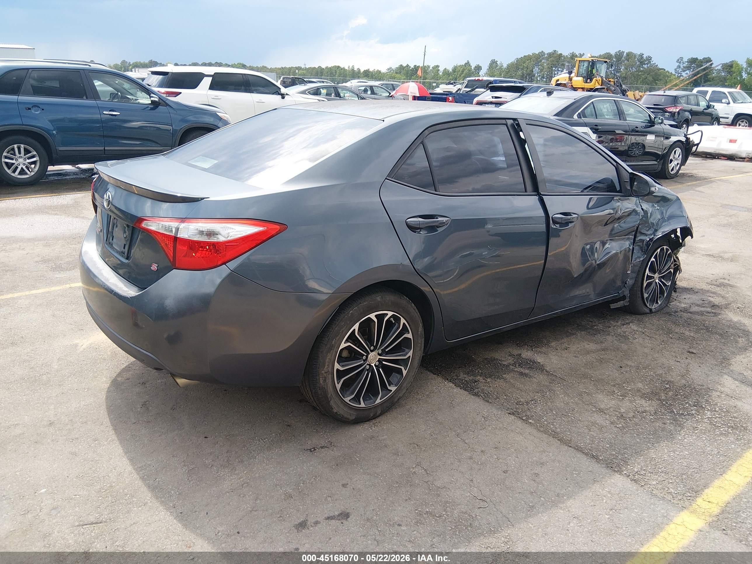 2014 Toyota Corolla S Plus Gray vin: 2T1BURHE1EC058651