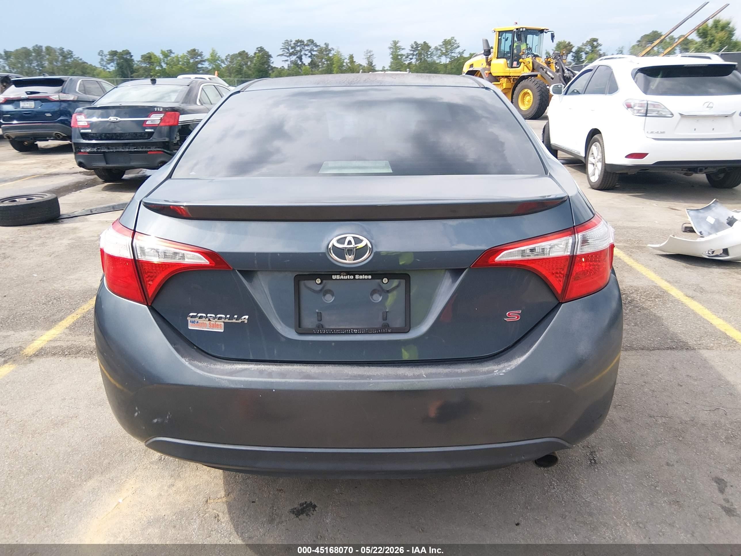 2014 Toyota Corolla S Plus Gray vin: 2T1BURHE1EC058651
