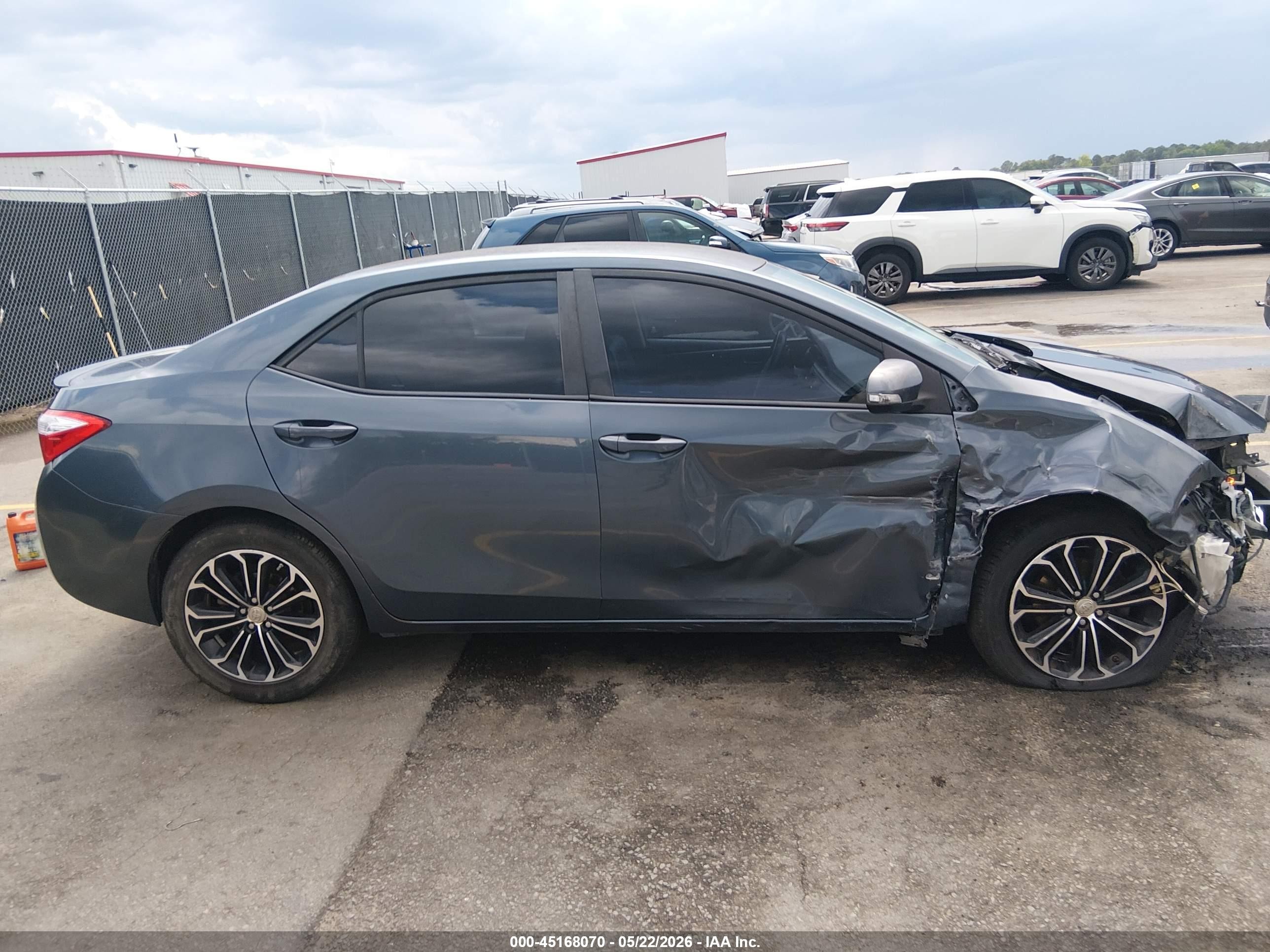 2014 Toyota Corolla S Plus Gray vin: 2T1BURHE1EC058651
