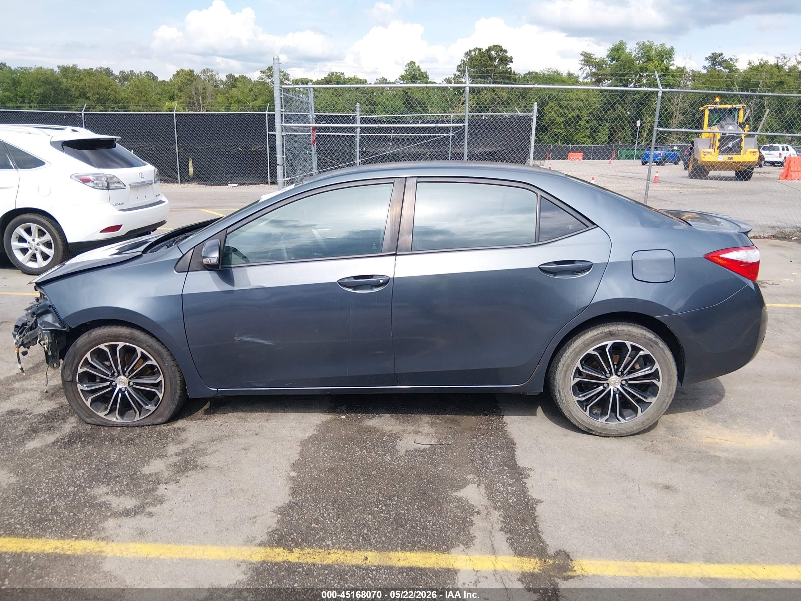 2014 Toyota Corolla S Plus Gray vin: 2T1BURHE1EC058651
