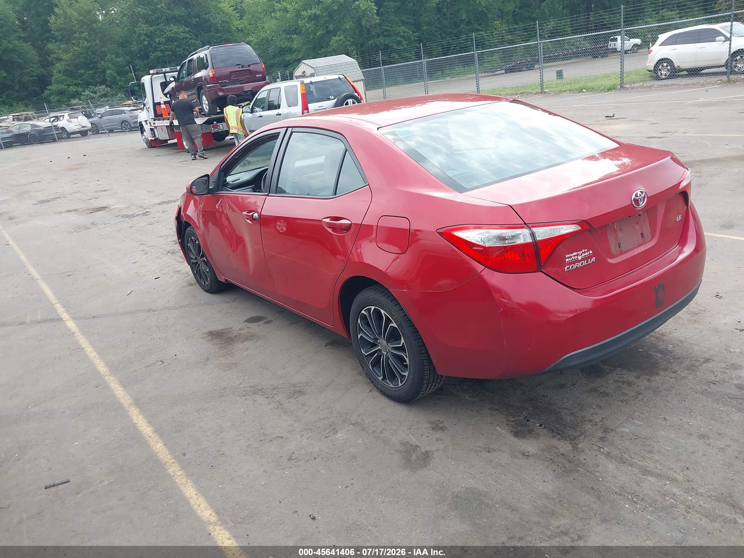 2014 Toyota Corolla Le Red vin: 2T1BURHE1EC073098