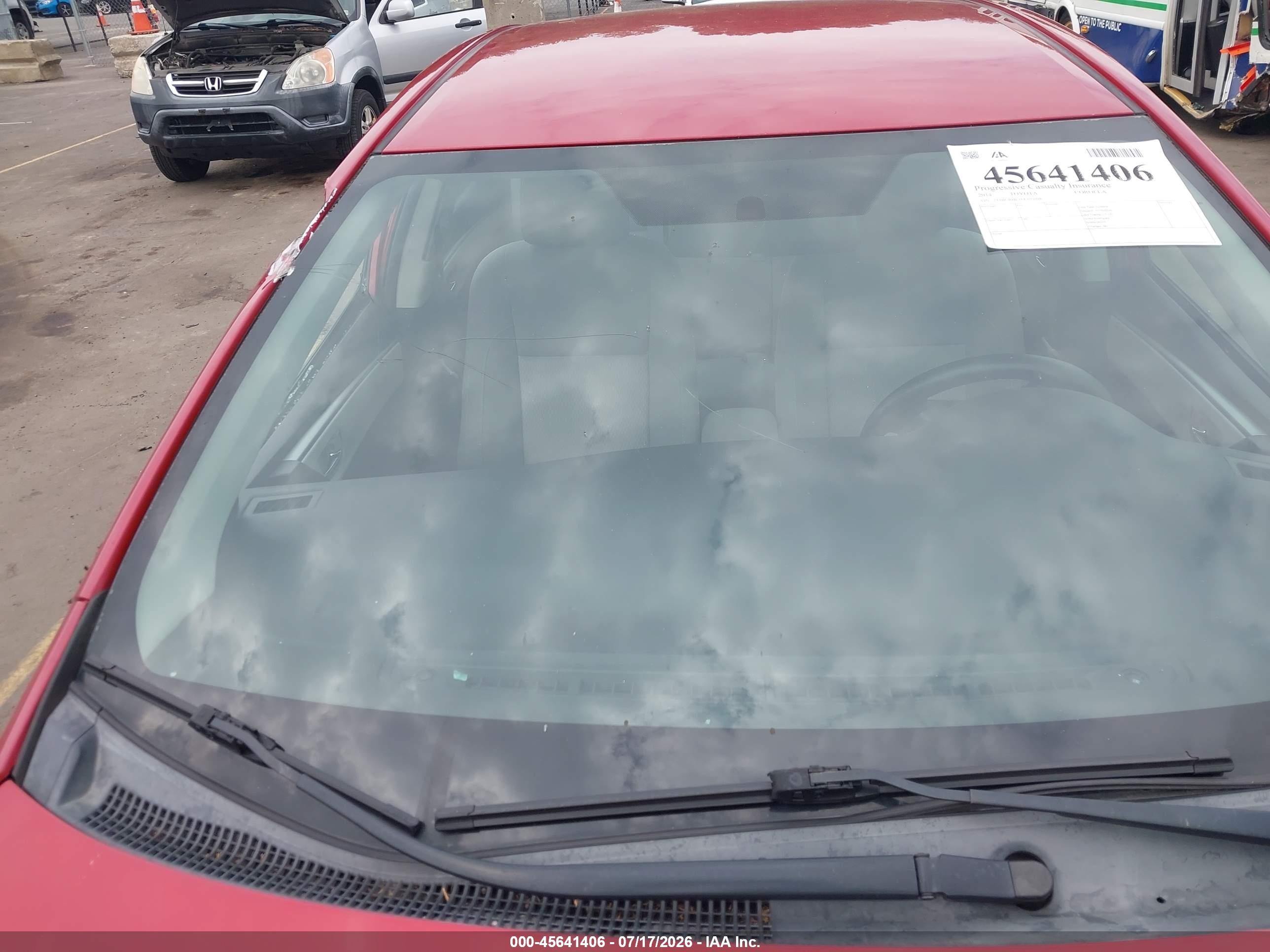 2014 Toyota Corolla Le Red vin: 2T1BURHE1EC073098