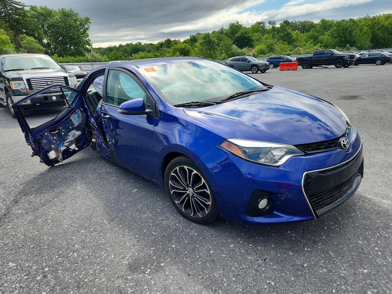 2014 Toyota Corolla S Plus Blue vin: 2T1BURHE1EC074185