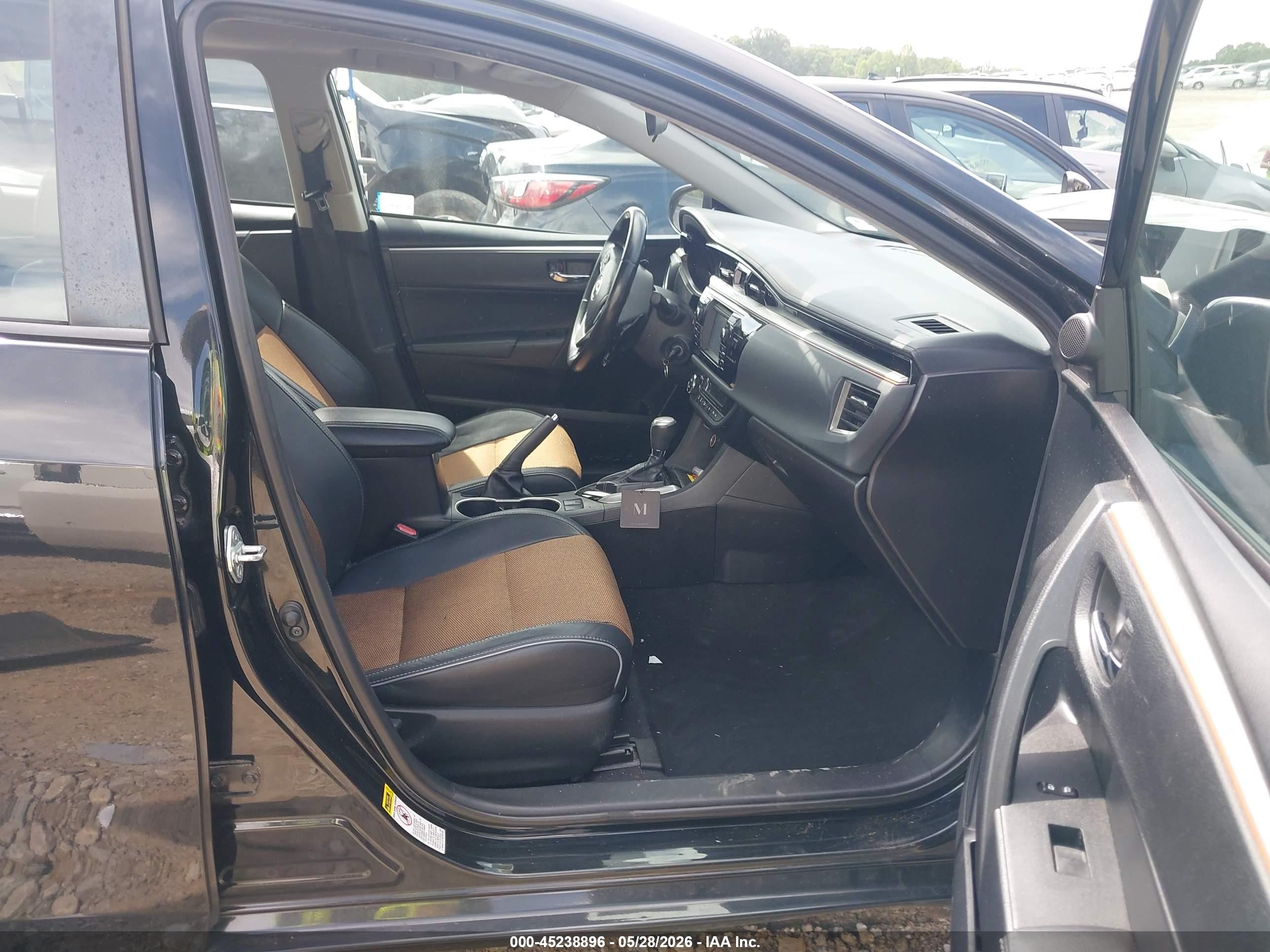 2014 Toyota Corolla S Plus Black vin: 2T1BURHE1EC076664