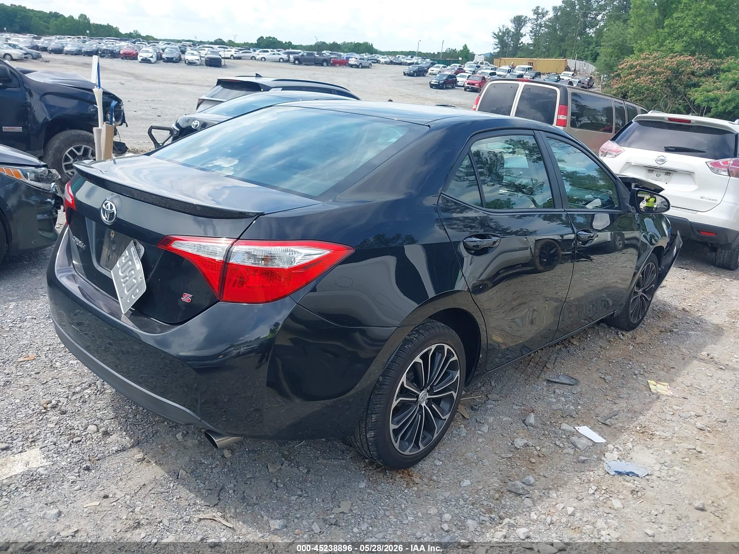 2014 Toyota Corolla S Plus Black vin: 2T1BURHE1EC076664