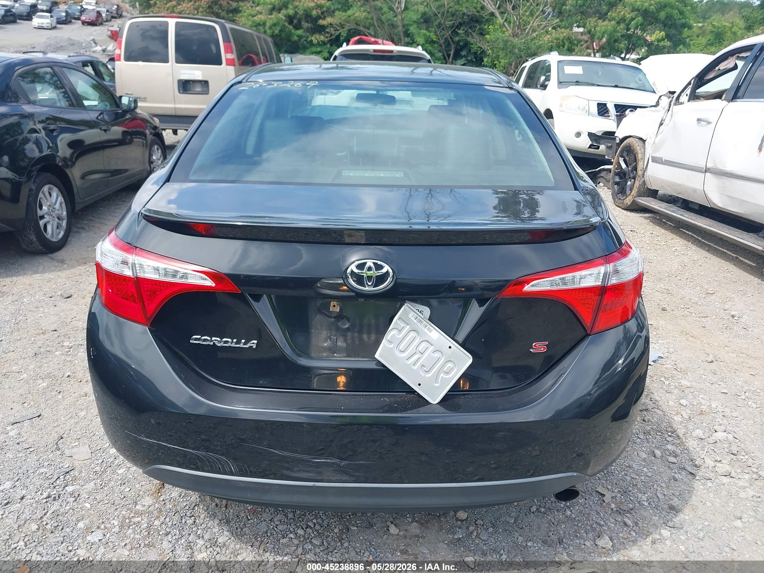 2014 Toyota Corolla S Plus Black vin: 2T1BURHE1EC076664