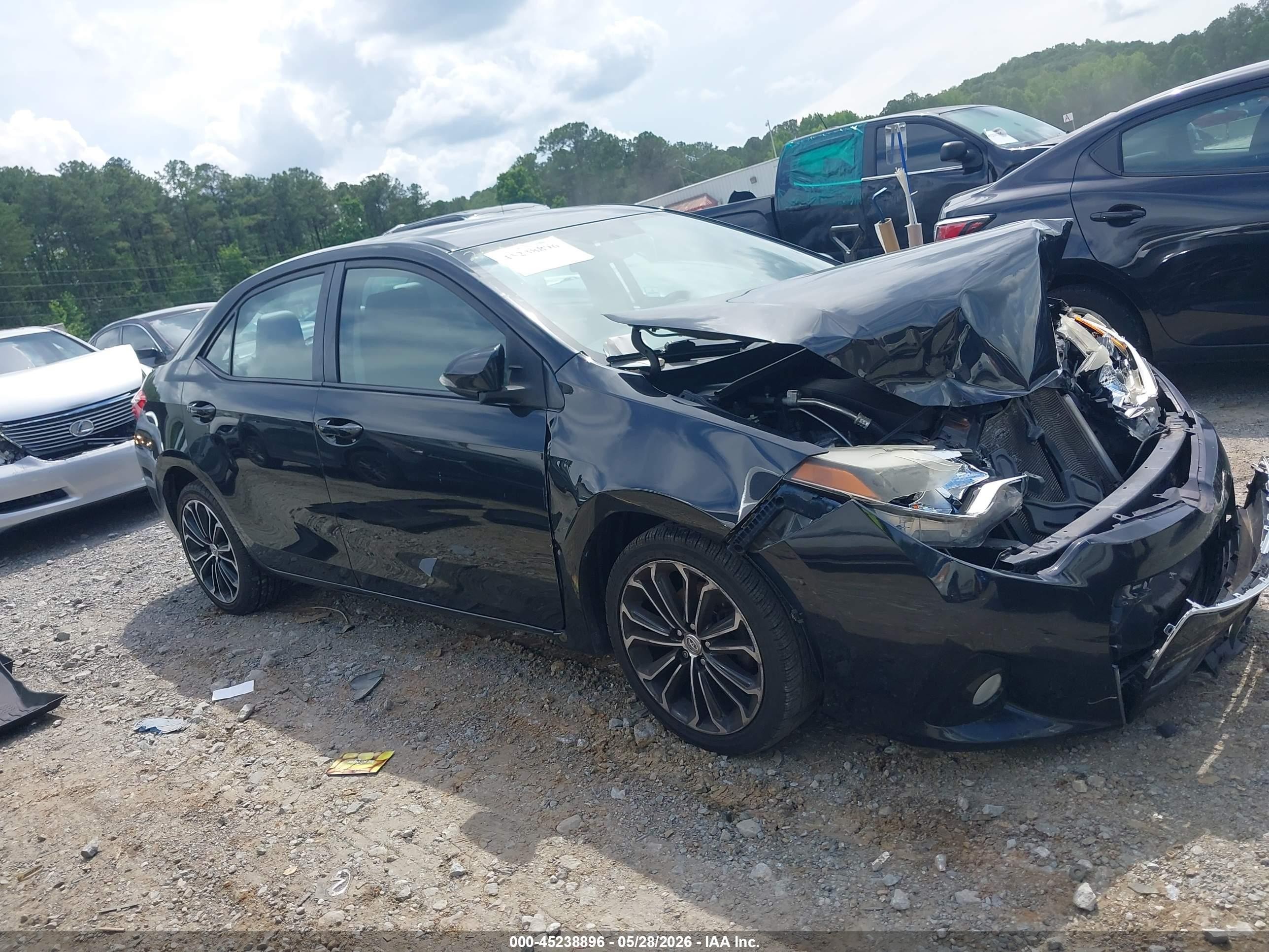 2014 Toyota Corolla S Plus Black vin: 2T1BURHE1EC076664