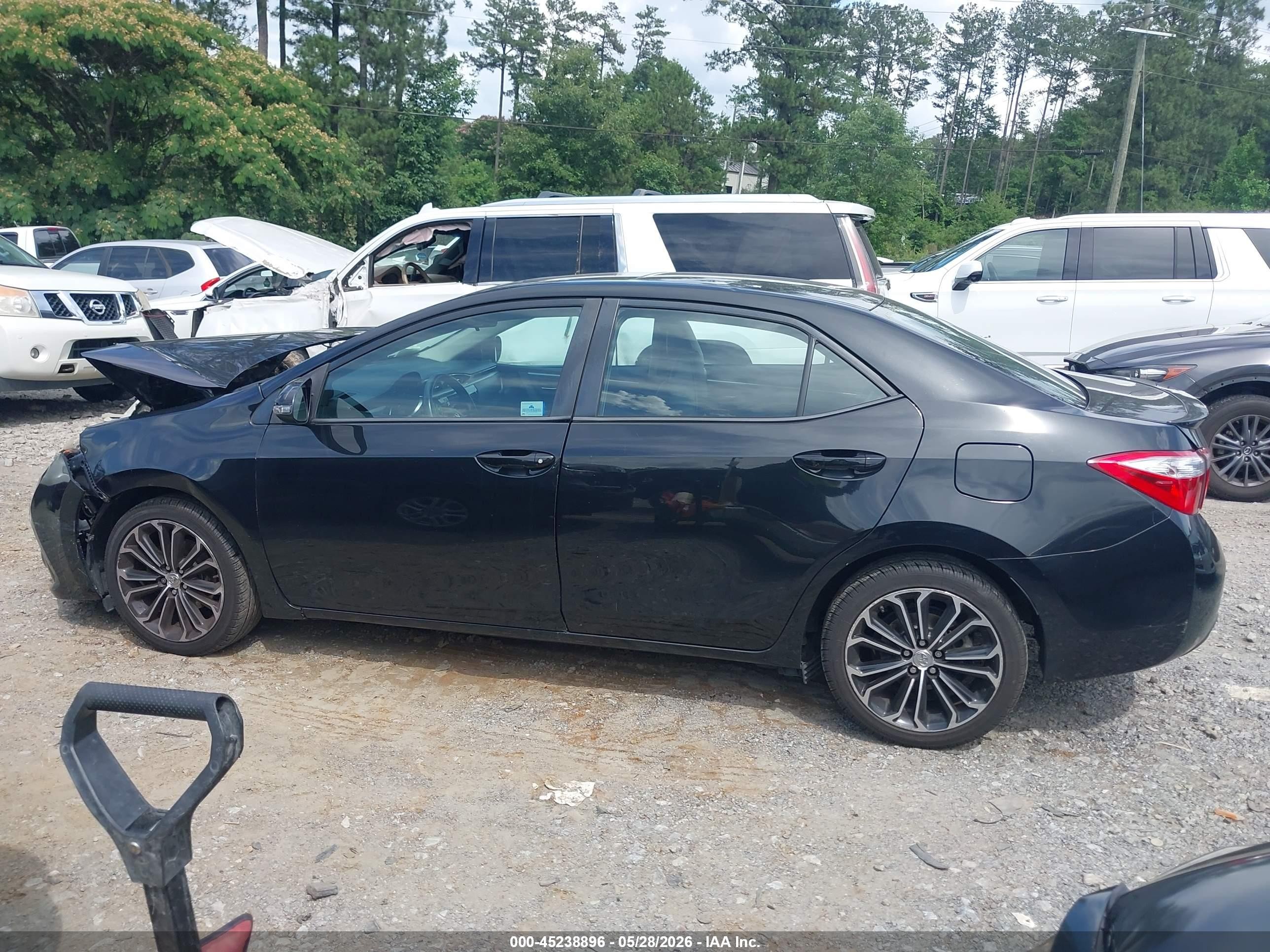 2014 Toyota Corolla S Plus Black vin: 2T1BURHE1EC076664