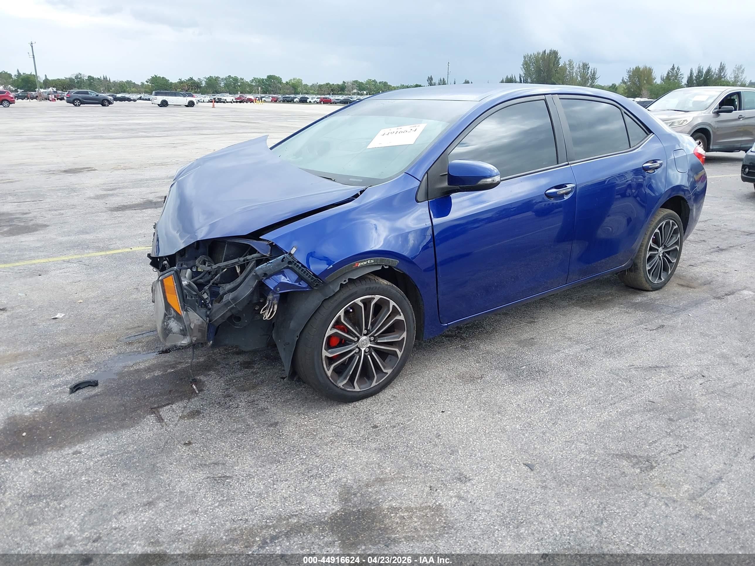 2014 Toyota Corolla S Plus Синий vin: 2T1BURHE1EC082075