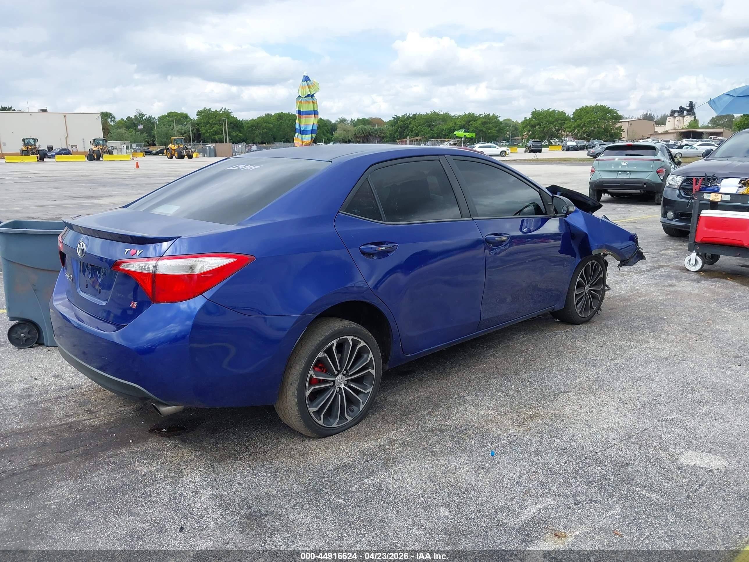 2014 Toyota Corolla S Plus Синий vin: 2T1BURHE1EC082075