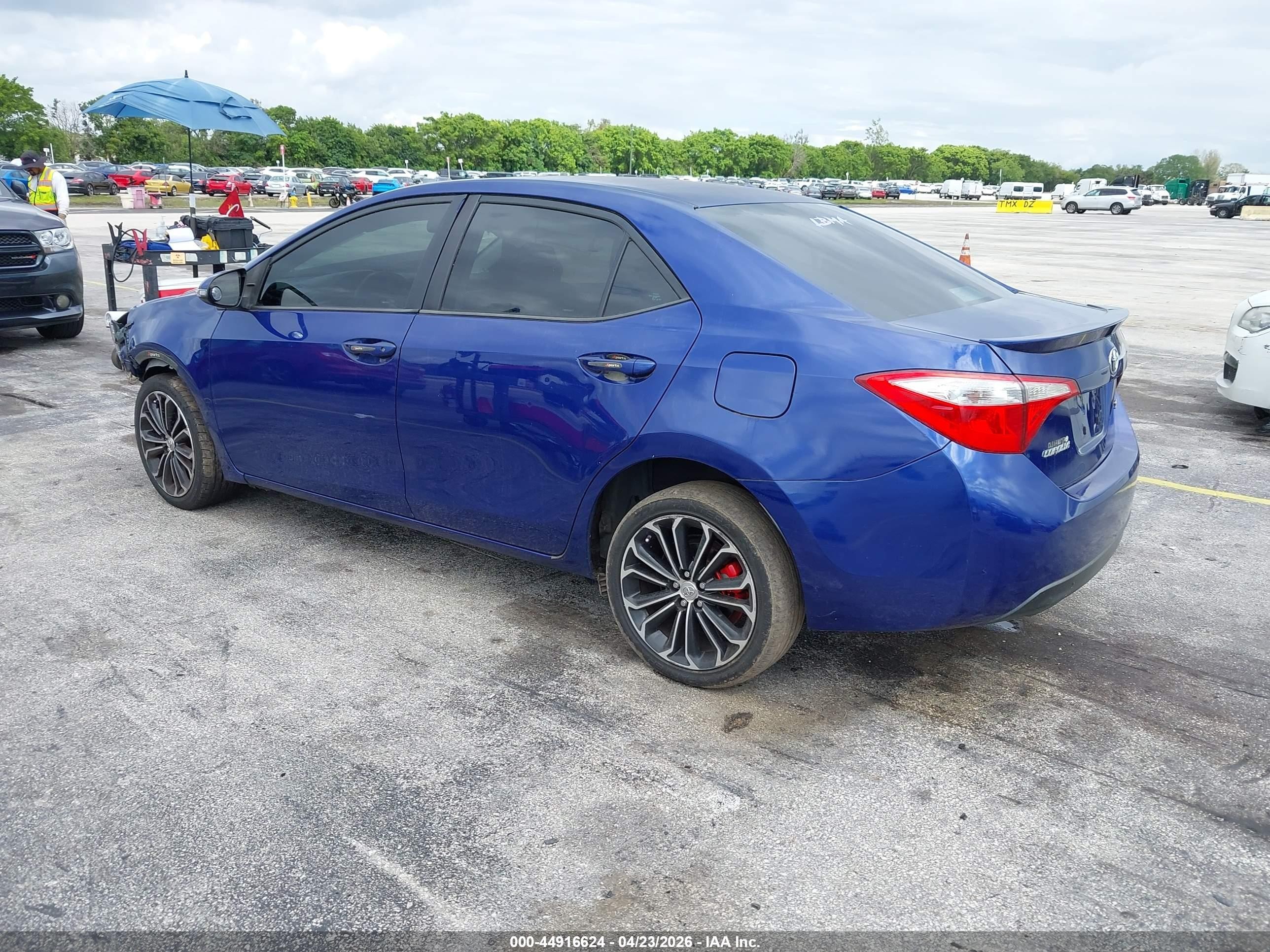2014 Toyota Corolla S Plus Синий vin: 2T1BURHE1EC082075