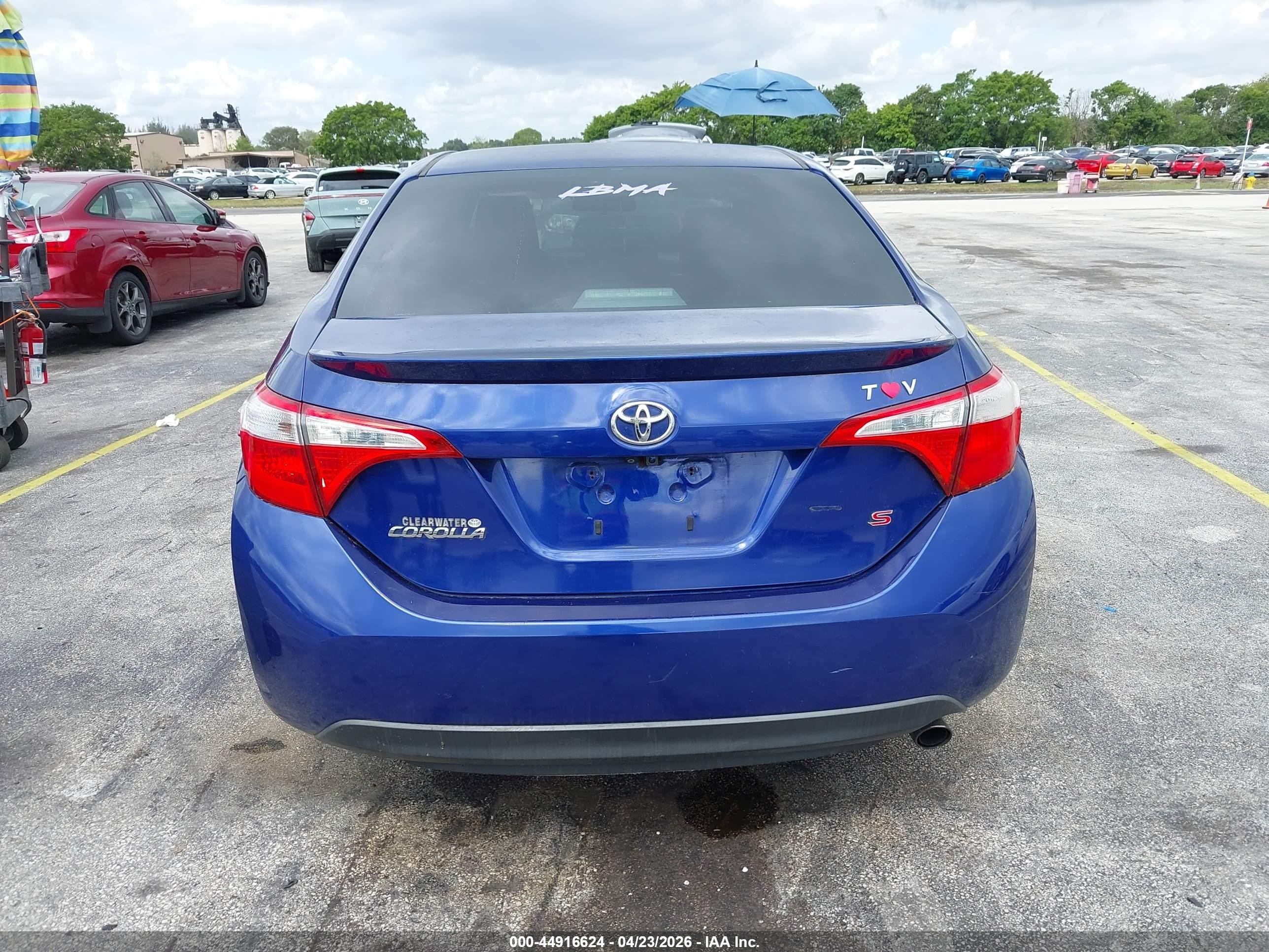 2014 Toyota Corolla S Plus Синий vin: 2T1BURHE1EC082075