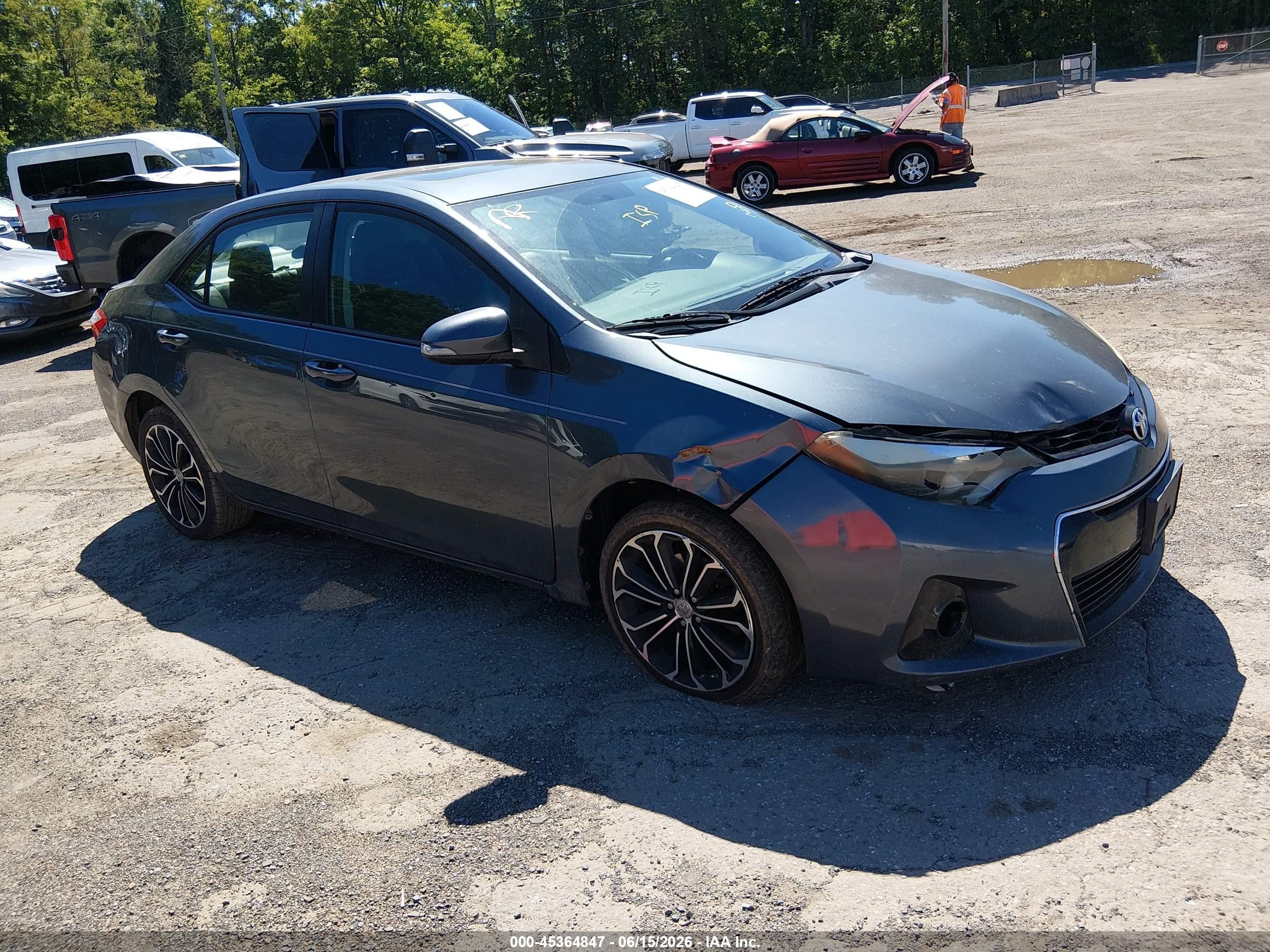 2014 Toyota Corolla S Premium Light Blue vin: 2T1BURHE1EC106150